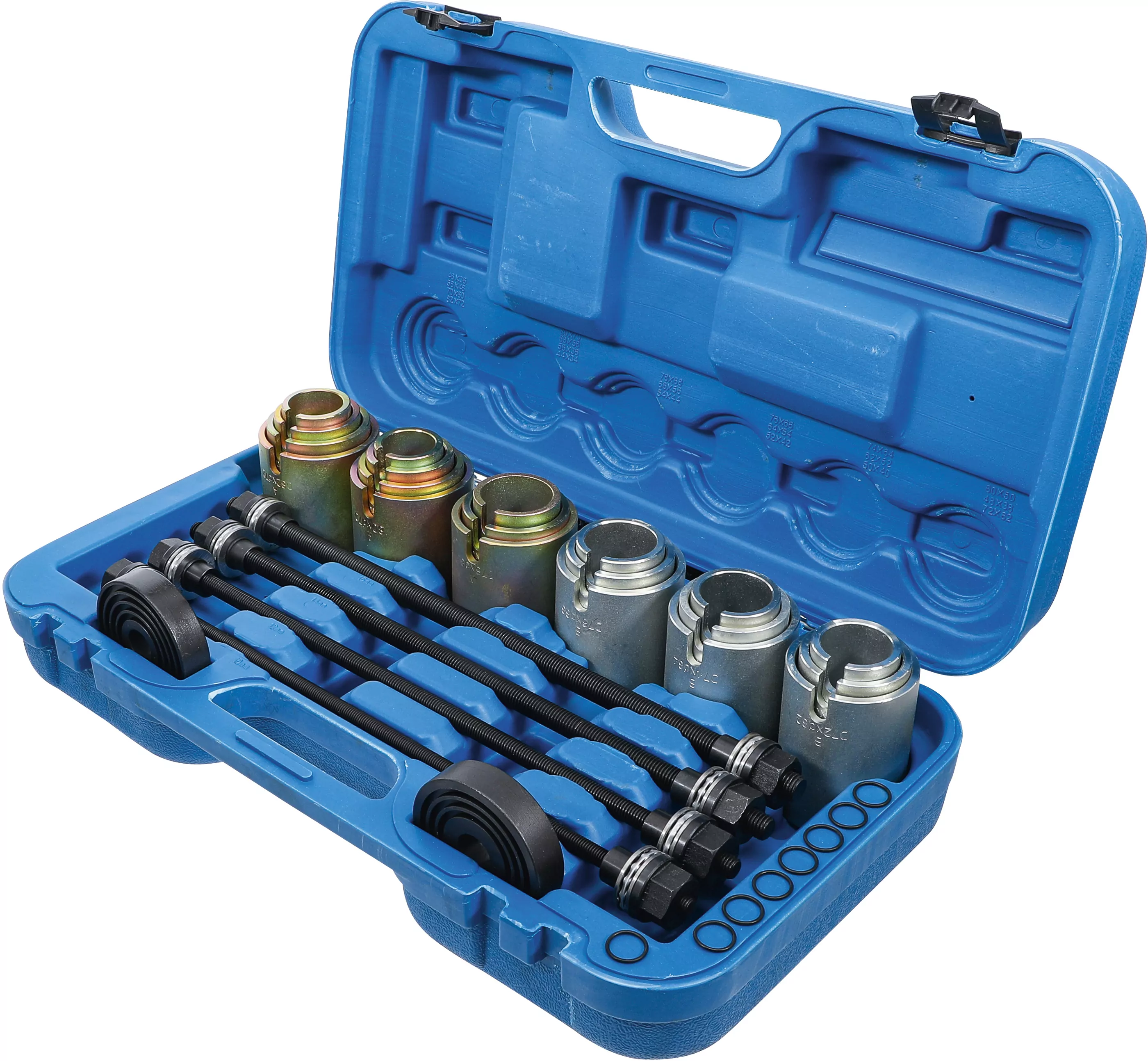 Zug- und Druckhülsen-Satz | mit 4 Spindeln | 26-tlg.