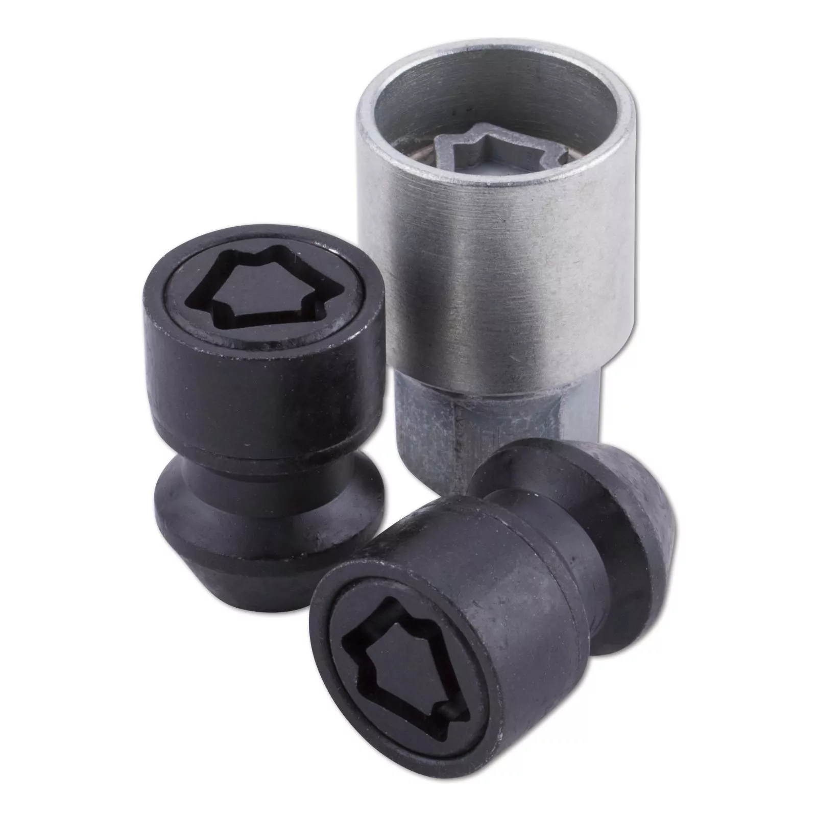 ST Radmutter Diebstahlsicherung M12x1,25 KE 60° geschlossen SW 19 schwarz (2 Muttern + Schlüssel) Alle Alle