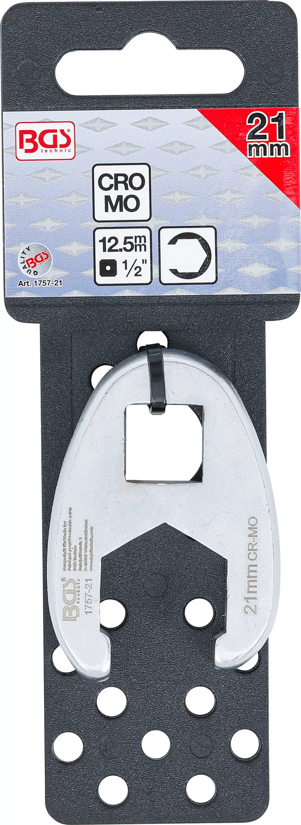 Hahnenfußschlüssel | Antrieb Innenvierkant 12,5 mm (1/2") | SW 21 mm