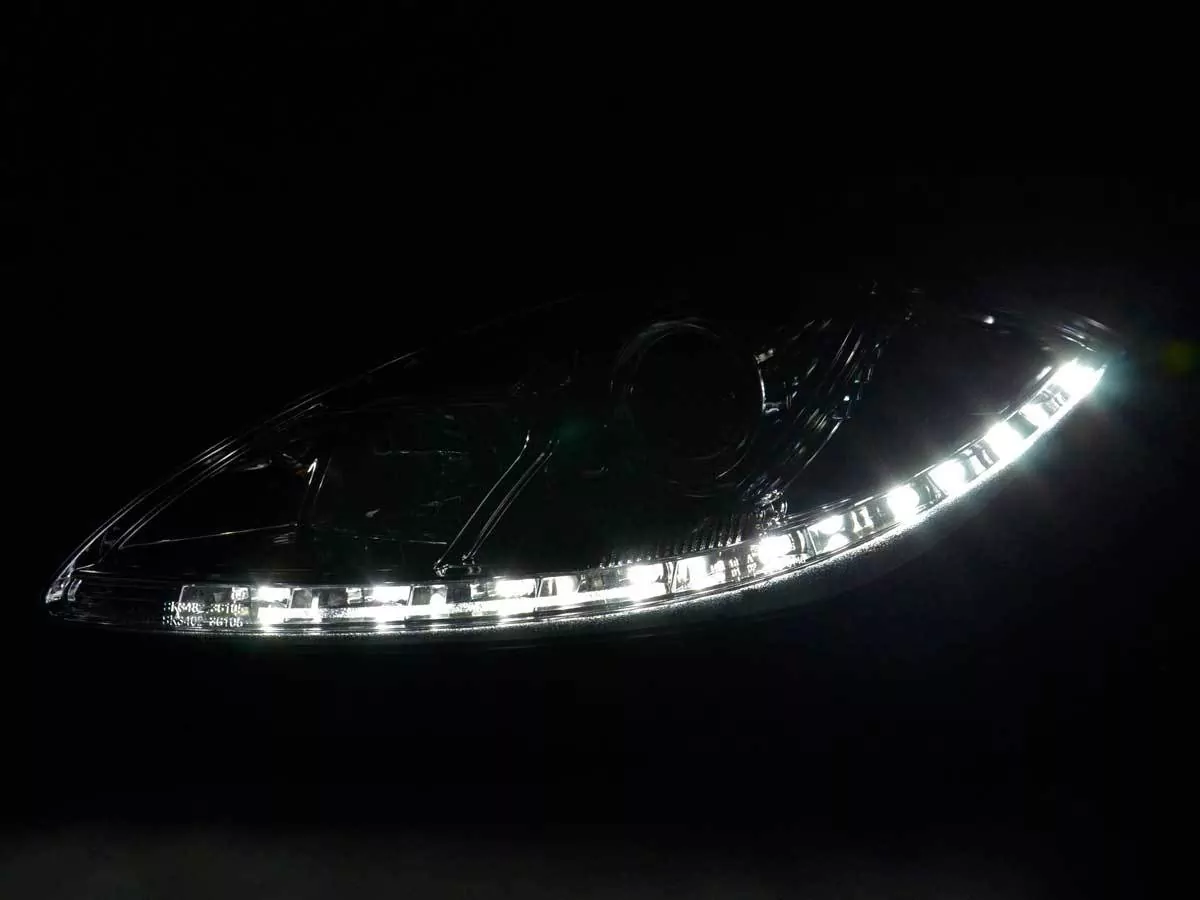 Scheinwerfer Set Daylight LED Tagfahrlicht Seat Leon 1P/Altea/Toledo 5P chrom
