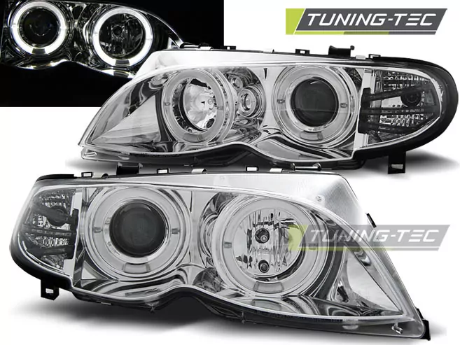 HEADLIGHTS ANGEL EYES CHROME fits BMW E46 09.01-03.05