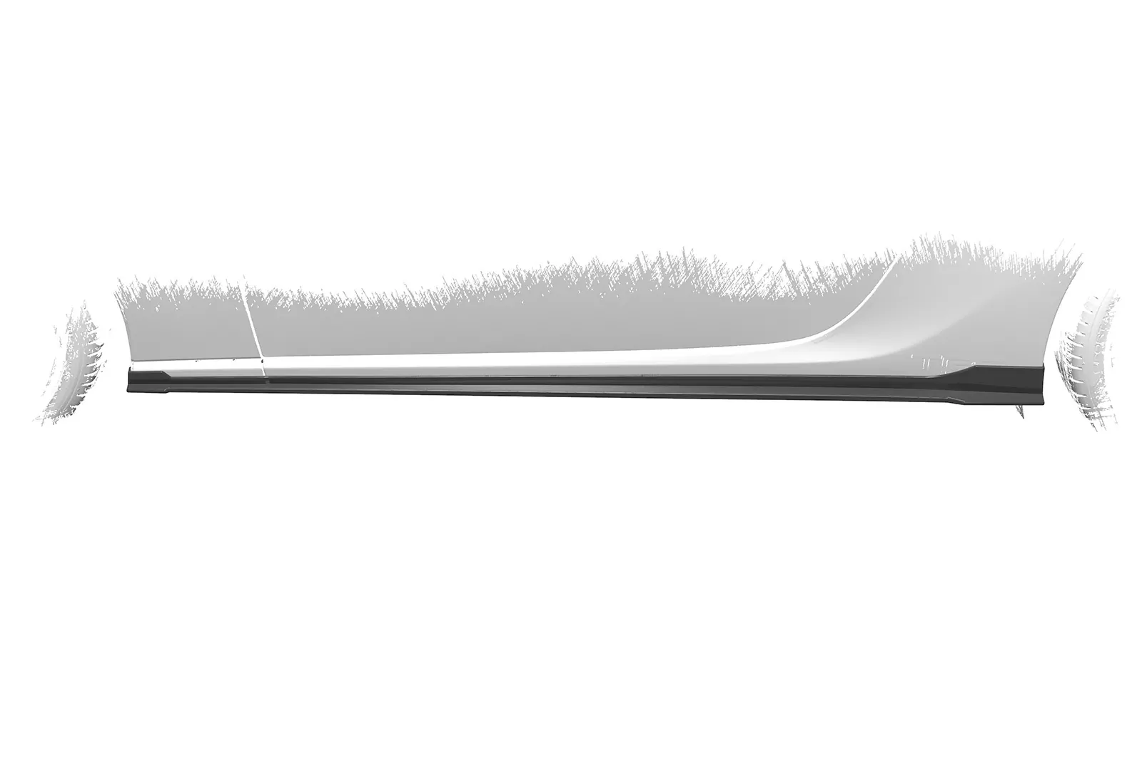 Seitenschweller für Toyota GT86 (ZN6) SS482 Schwarz Strukturiert