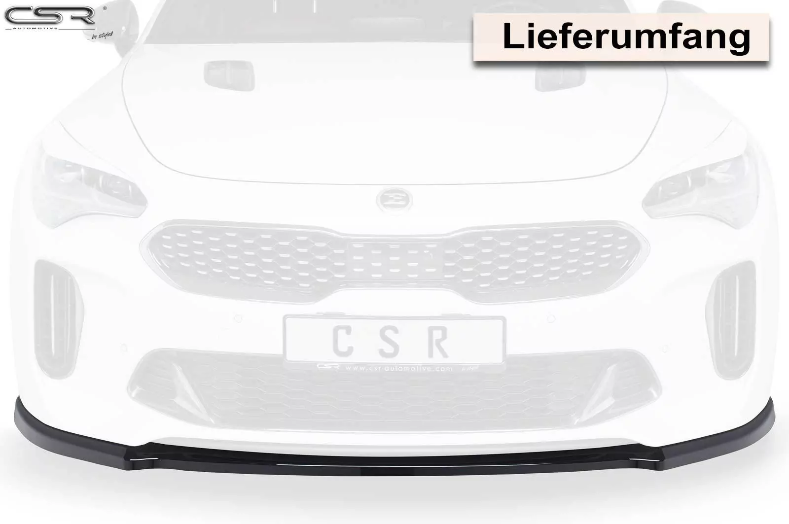 Cup-Spoilerlippe mit ABE für Kia Stinger GT CSL426-M Carbon Look (matt)