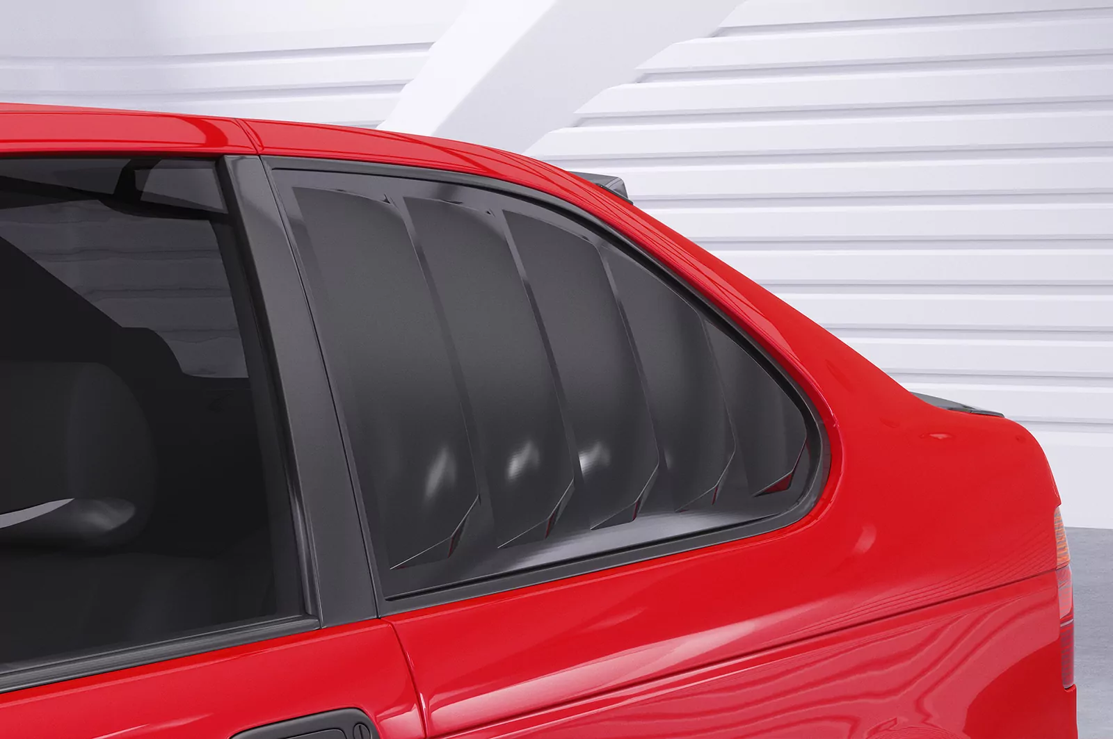 Seitenscheibenblenden für BMW 3er E36 Compact SSB020 Schwarz Strukturiert