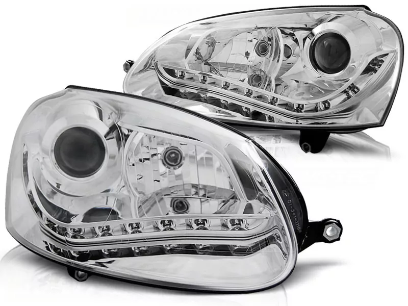 XENON HEADLIGHTS CHROME fits VW GOLF 5