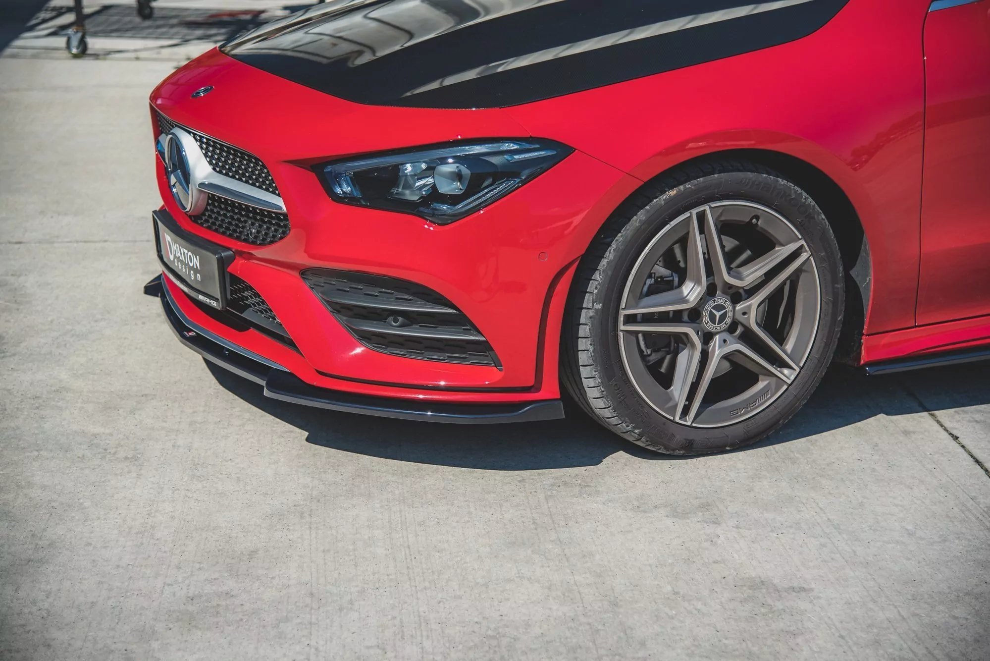 Front Ansatz V.2 Für Mercedes-Benz CLA A35 AMG / AMG-Line C118 Schwarz Hochglanz