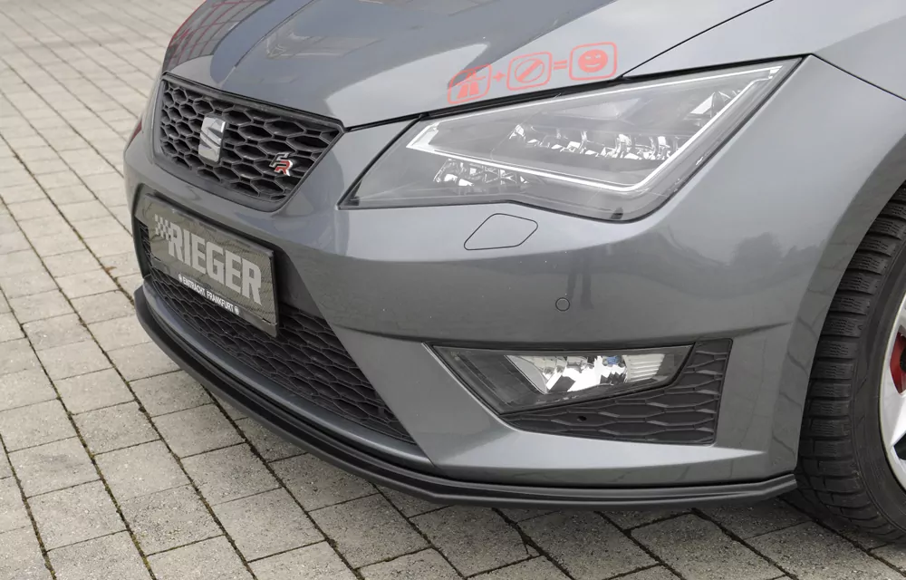 Rieger Spoilerschwert für Seat Leon FR (5F) | 5-tür. 01.13-12.16 (bis Facelift) für orig. FR-/ Cupra-Frontschürze