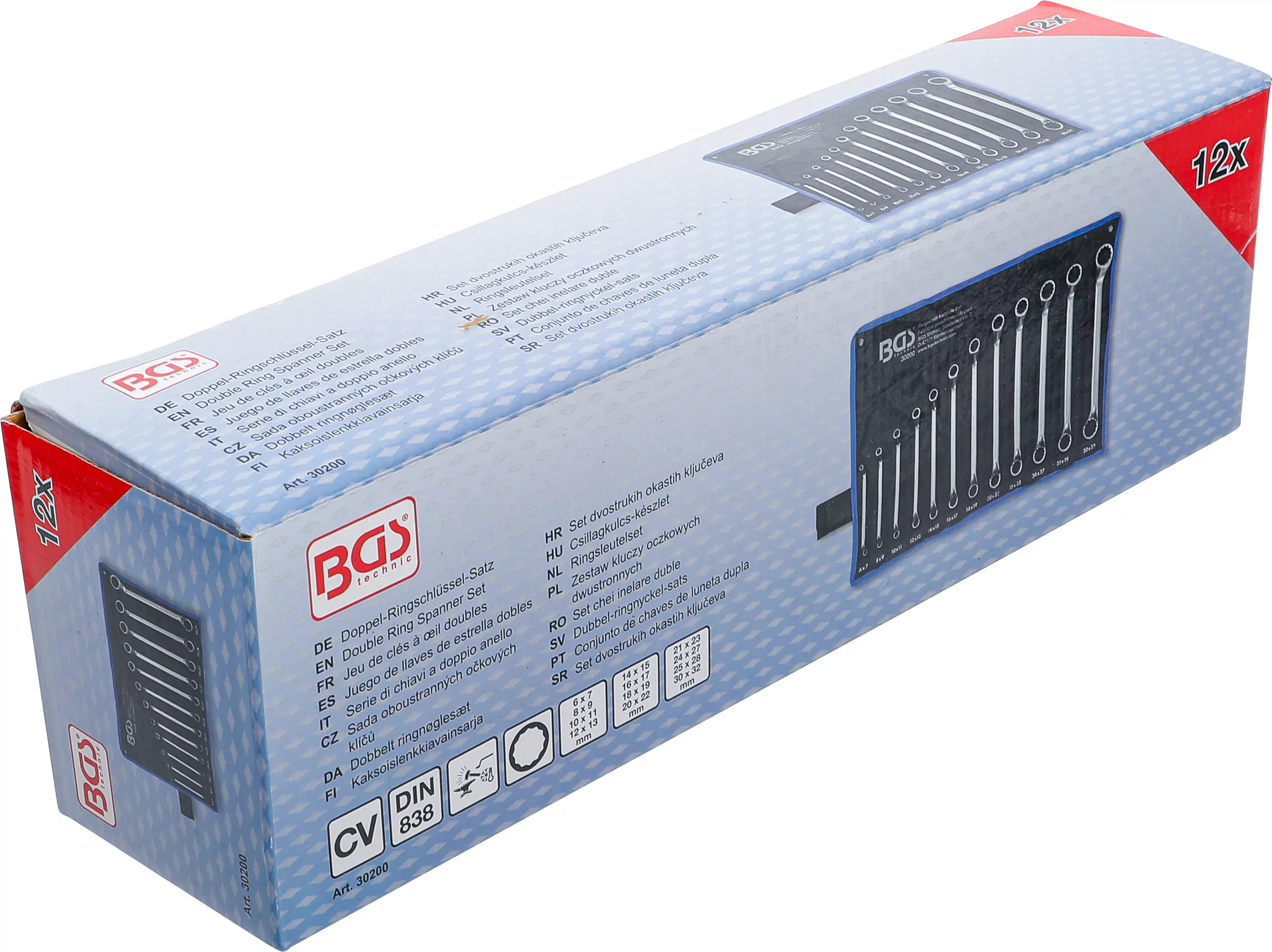 Doppel-Ringschlüssel-Satz | tief gekröpft | SW 6 - 32 mm | 12-tlg.