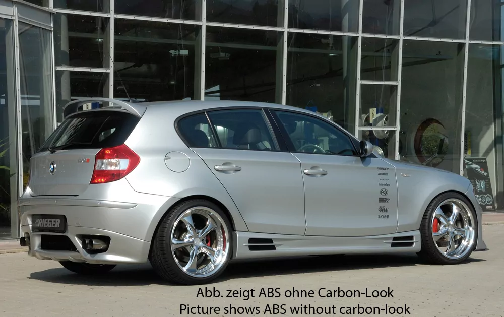 Rieger Seitenschweller für BMW 1er E87  (187 / 1K2/1K4) | 4-tür. 04.07-08.11 (ab Facelift) mit 2 Ausschnitten