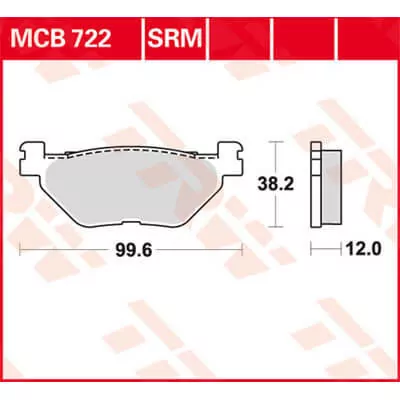 TRW Lucas Bremsbelag MCB722 mit ABE