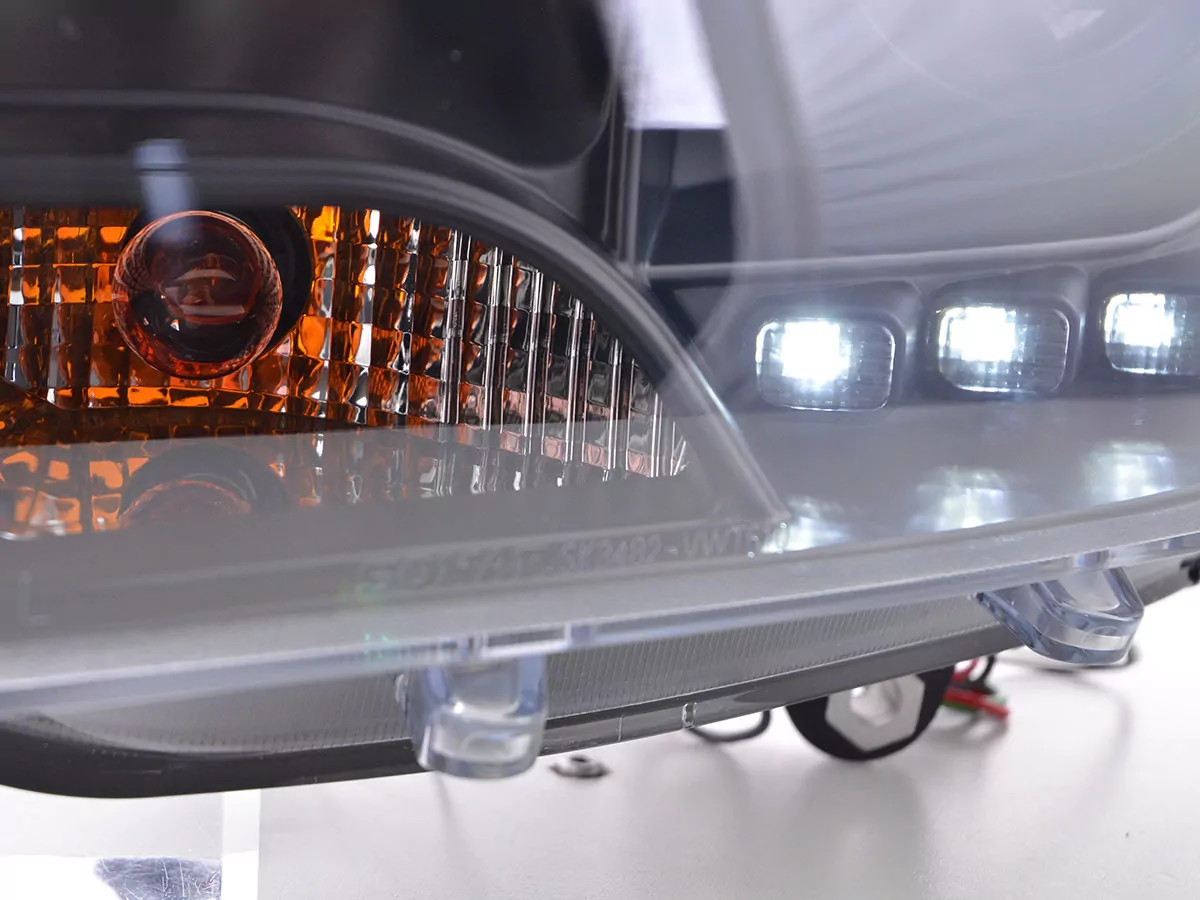 Scheinwerfer Set Daylight LED Tagfahrlicht VW Bus T5  ab 2009 schwarz