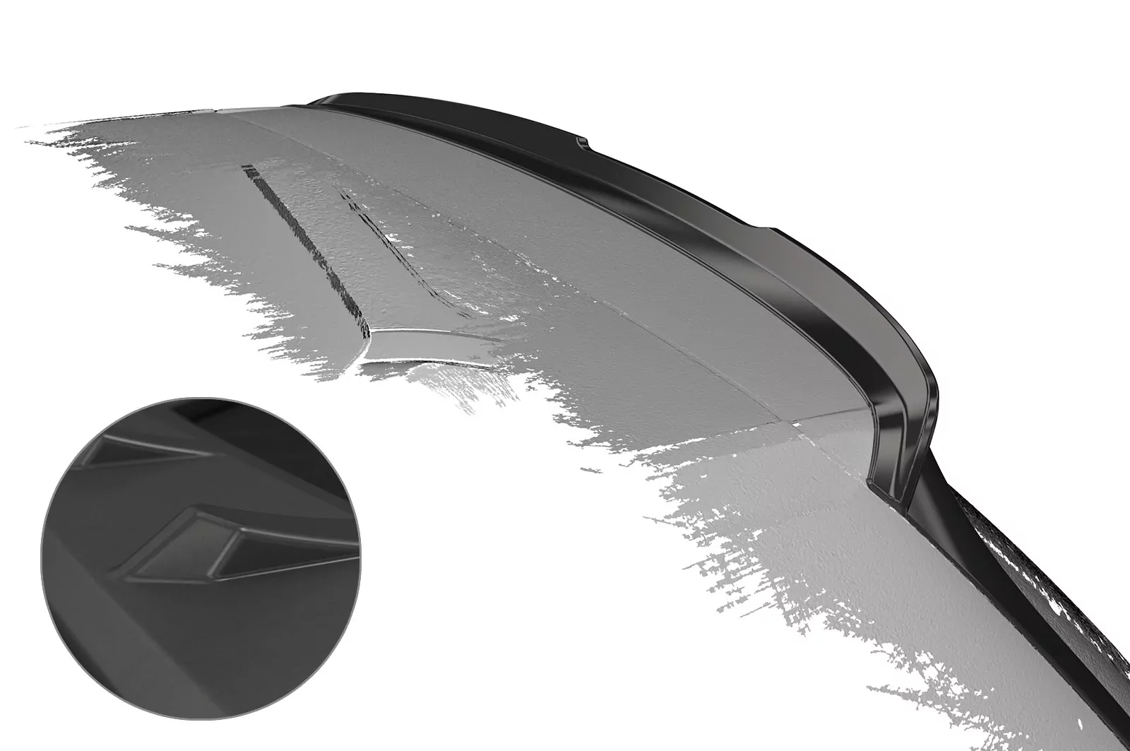 Heckflügel mit ABE für VW Golf 7 Basis Lackierfreundlich (schwarz matt)