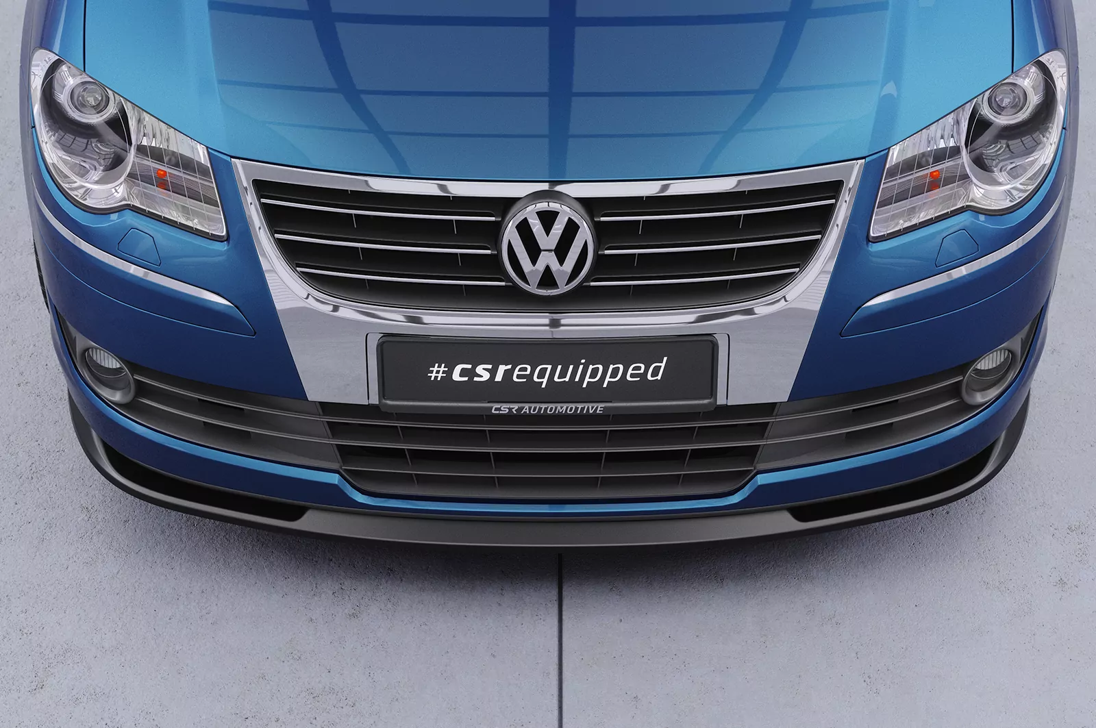 Cup-Spoilerlippe mit ABE für VW Touran I (Typ 1T) CSL396 Strukturiert (schwarz matt)