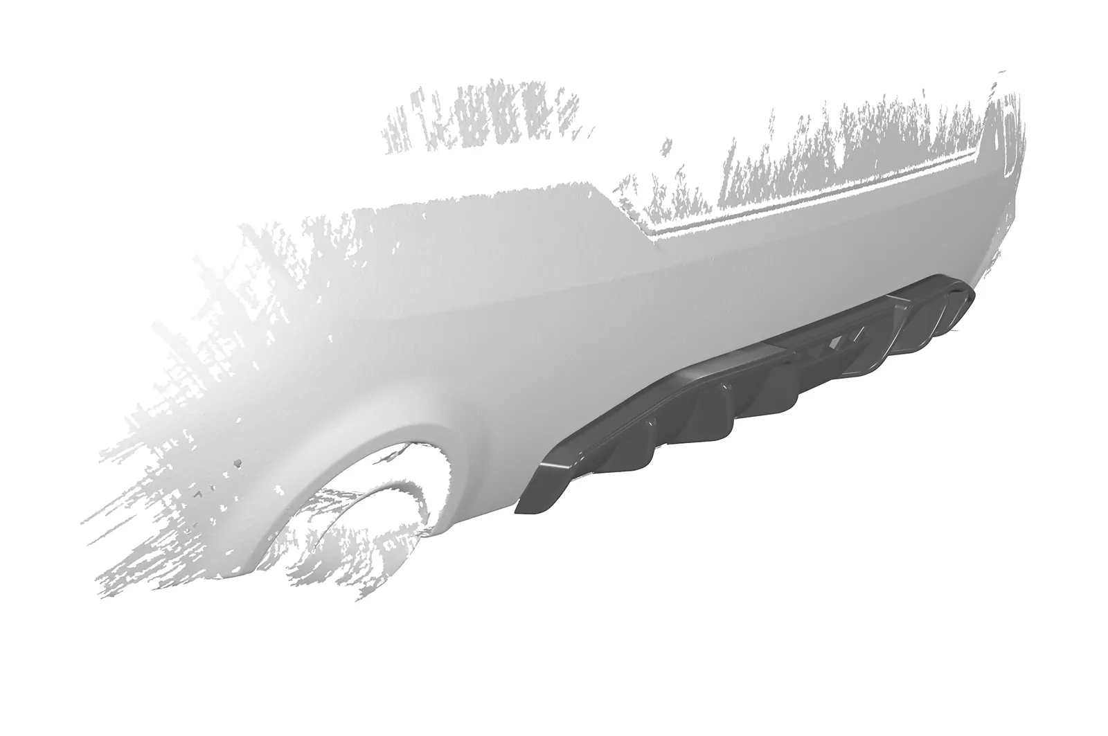 Heckansatz für BMW 4er (G22/G23) M-Paket und M440 HA276 Schwarz Strukturiert