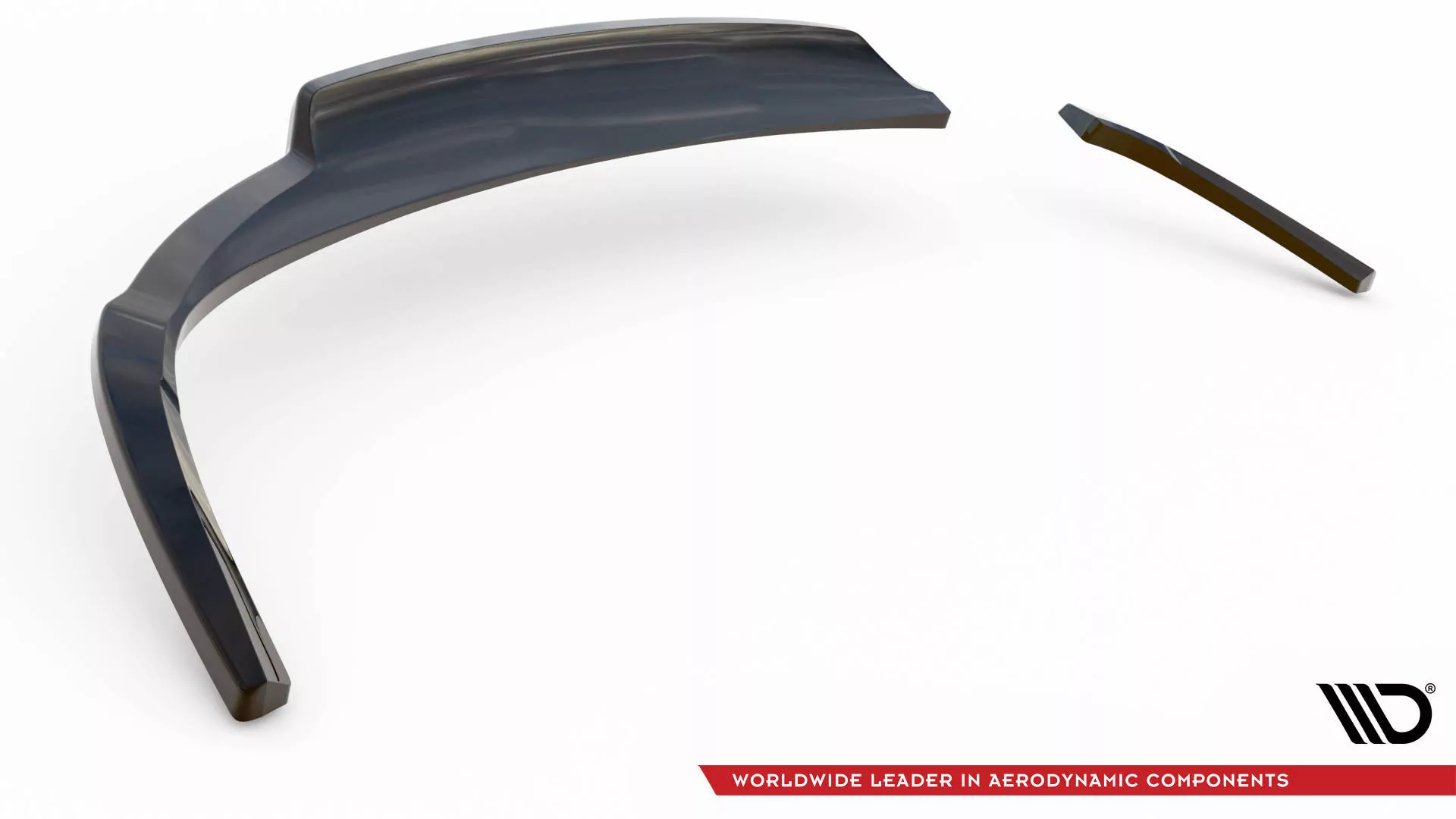 Hinten Splitter (mit Einem Vertikalem Balken) Audi A5 Coupe 8T Facelift Schwarz Hochglanz