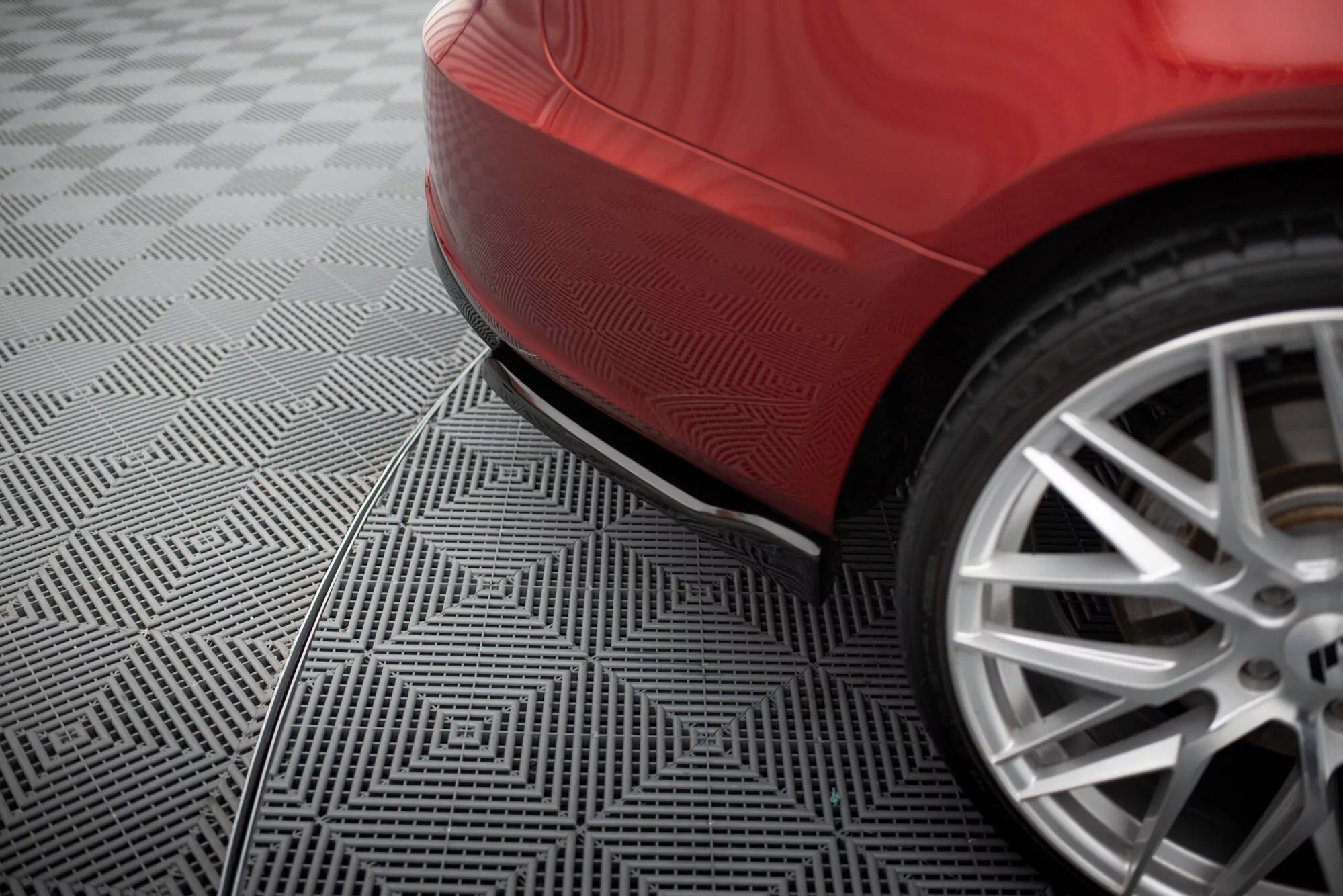 Heck Ansatz Flaps Diffusor Für Audi S5 / A5 S-Line Sportback 8T Schwarz Hochglanz