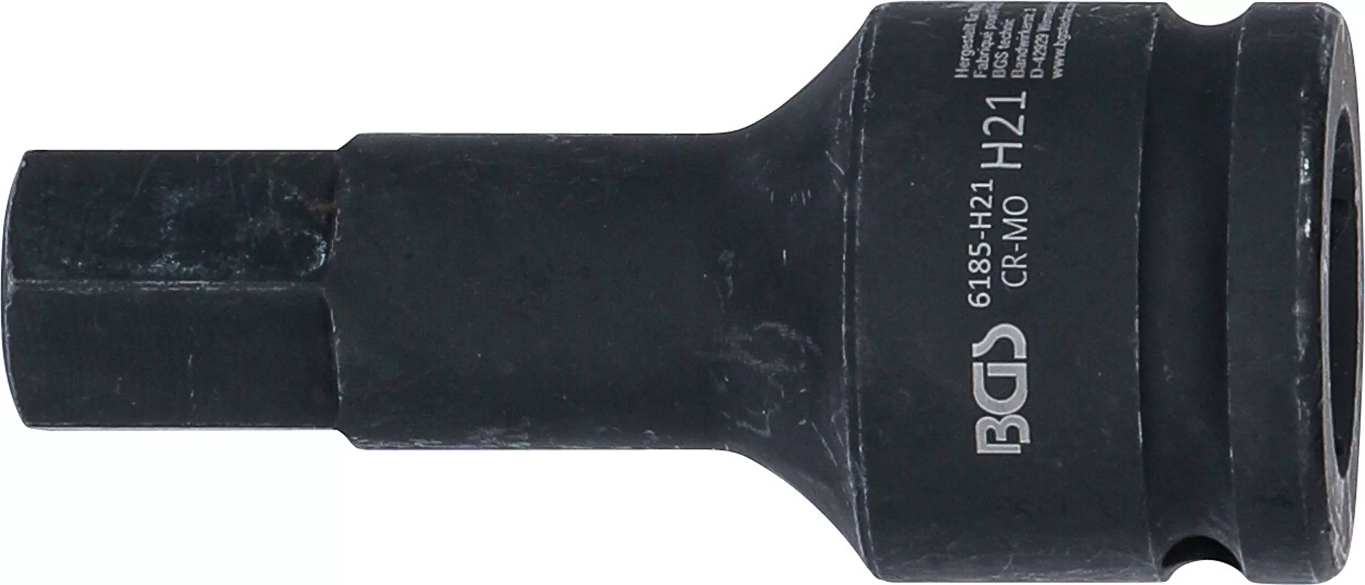 Kraft-Bit-Einsatz | Länge 100 mm | Antrieb Innenvierkant 20 mm (3/4") | Innensechskant 21 mm