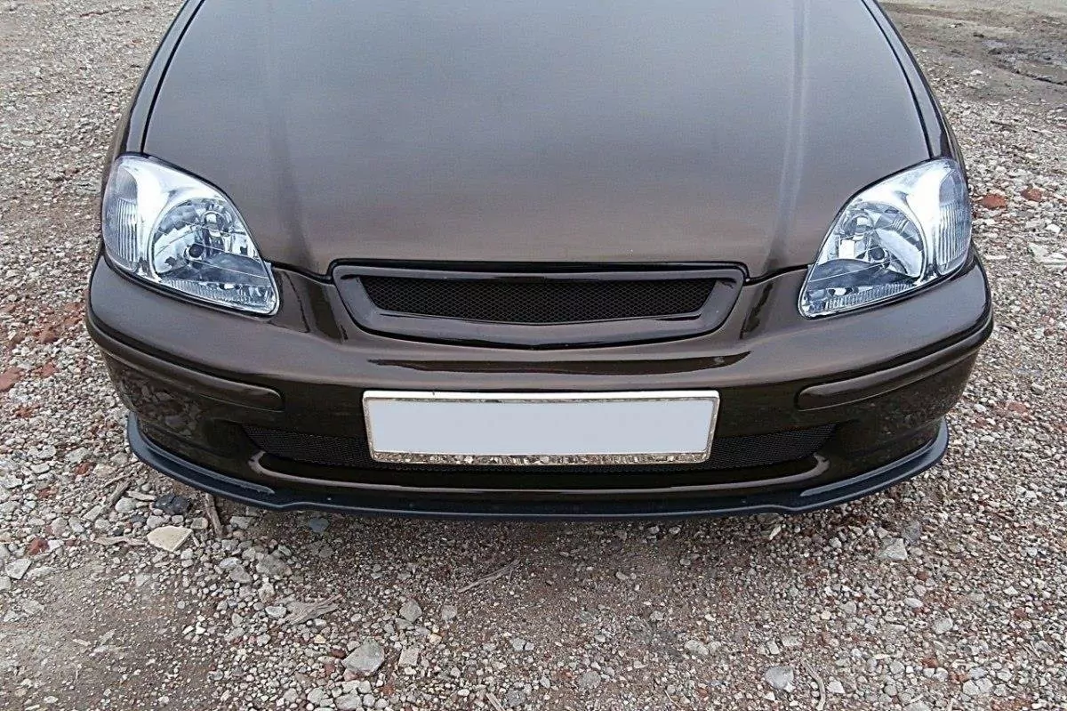 Front Ansatz Passend Für Passend Für HONDA CIVIC MK6 EJ9 Schwarz Hochglanz Schwarz Hochglanz