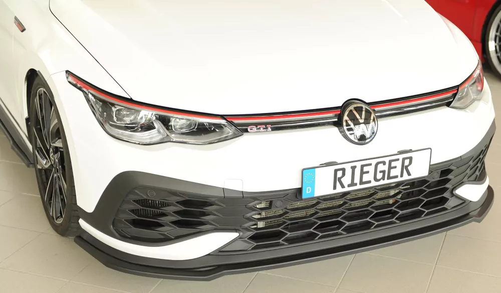 Rieger Spoilerschwert nur für GTI Clubsport matt schwarz für VW Golf 8 GTI Clubsport 5-tür. 10.20-03.24 (bis Facelift)