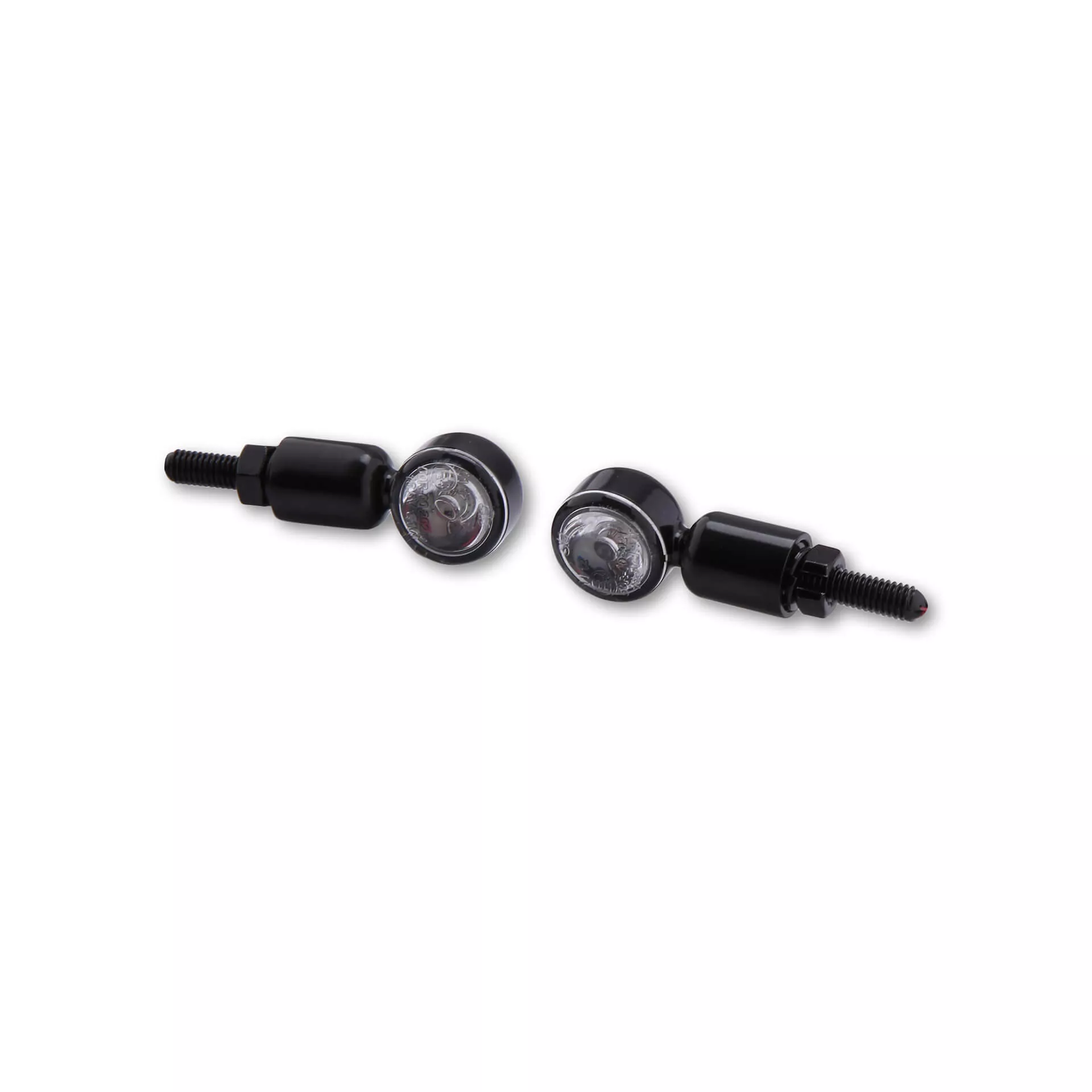 HIGHSIDER smart MC-1 LED Blinker Gehäuse Schwarz / Linse Klar (Paar), Vorn & Hinten
