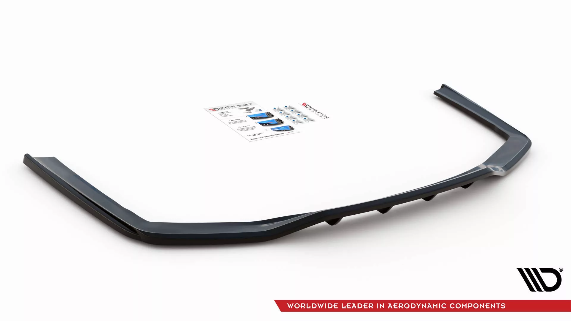 Hinten Splitter (mit Einem Vertikalem Balken) V.1 BMW 7 M-Paket G11 / G12 Facelift Schwarz Hochglanz