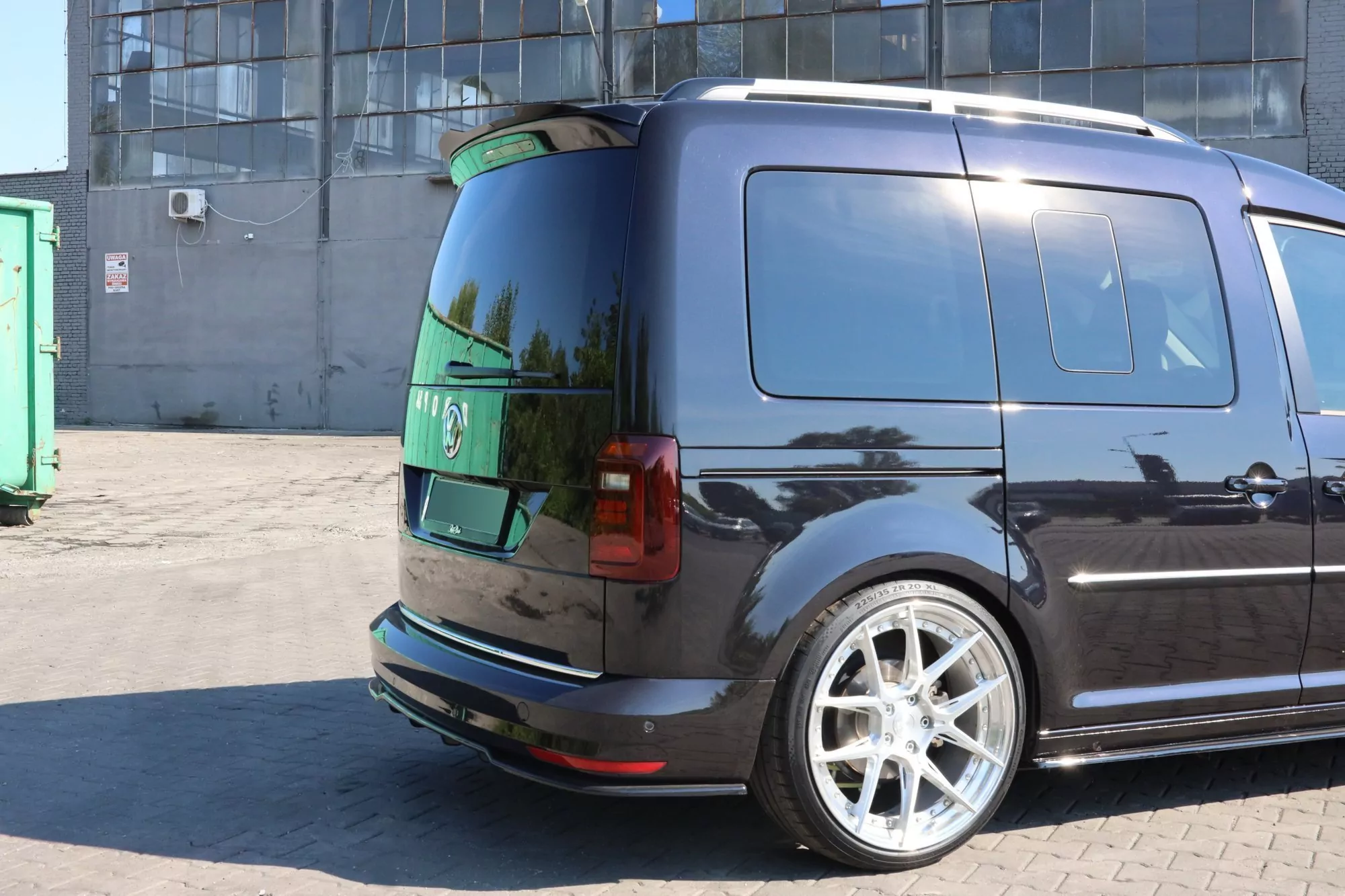 Spoiler CAP Passend Für Volkswagen Caddy Mk. 4 Schwarz Hochglanz