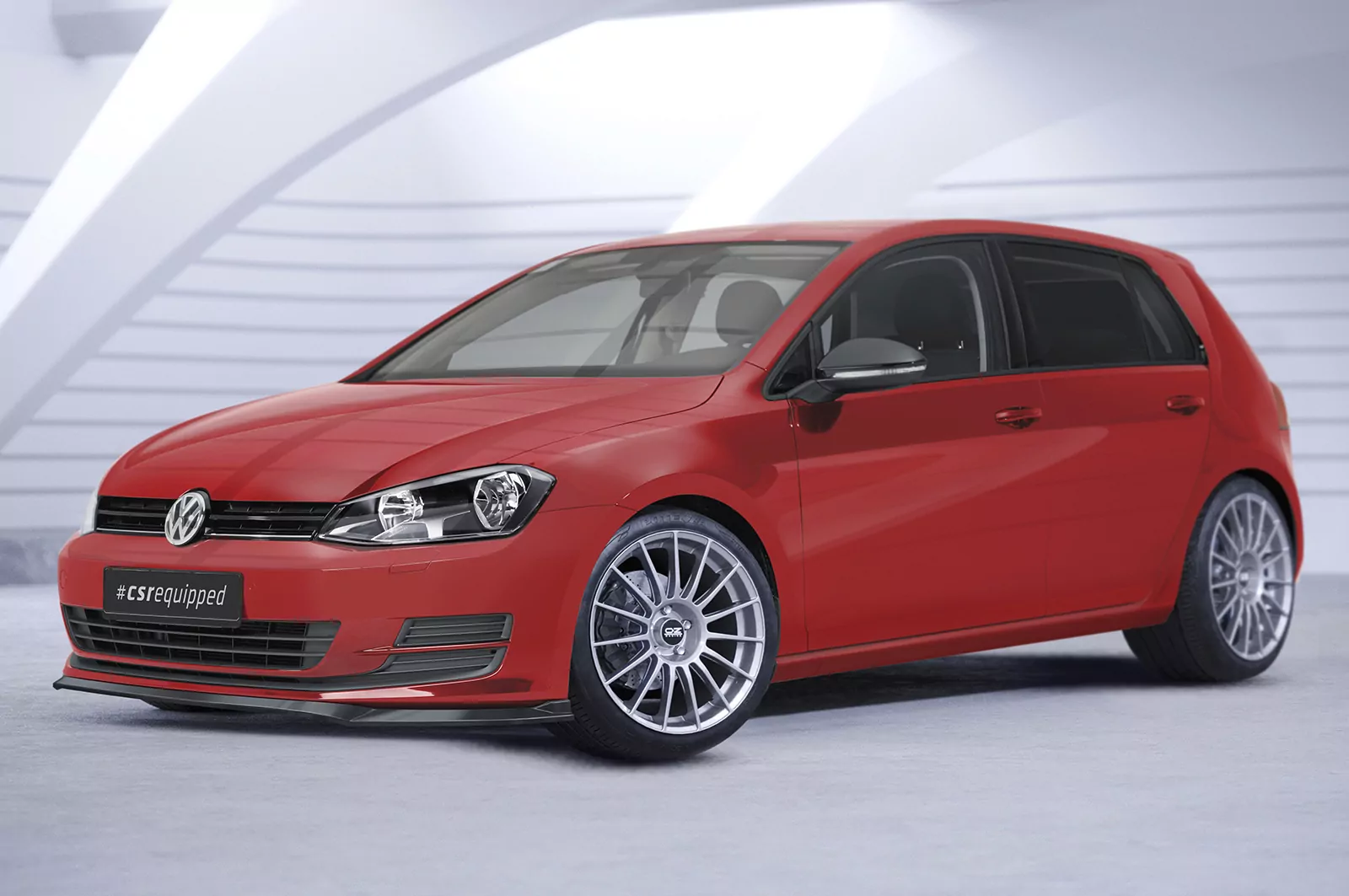 Cup-Spoilerlippe mit ABE für VW Golf 7 CSL500 Schwarz Strukturiert