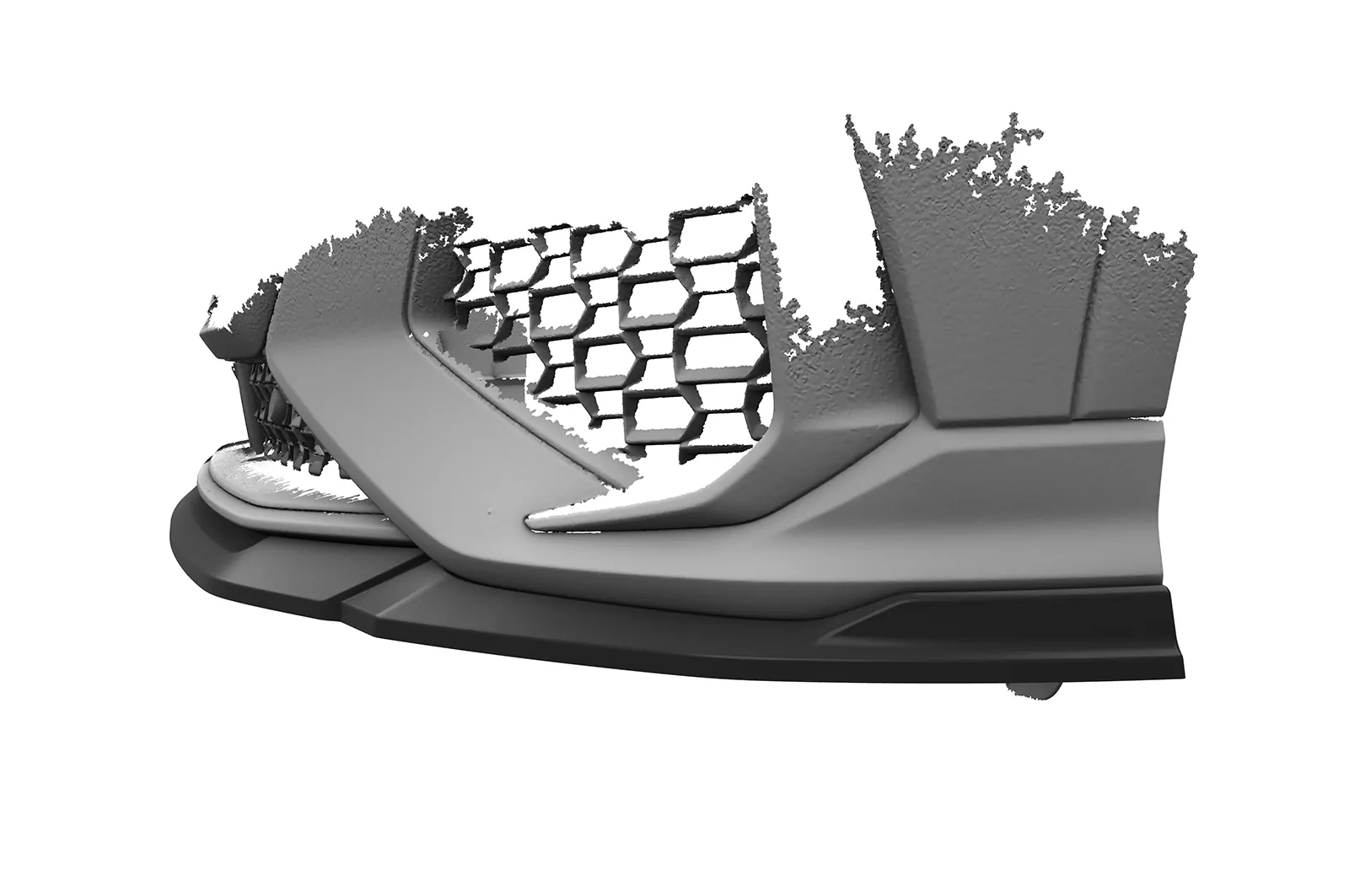 Cup-Spoilerlippe mit ABE für Audi RSQ3 (F3) CSL838 Schwarz Strukturiert