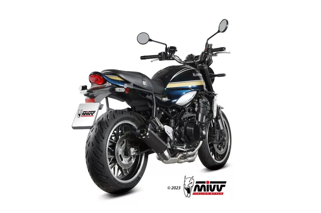MIVV HR-1 Edelstahl Schwarz KAWASAKI Z900 RS 18-24