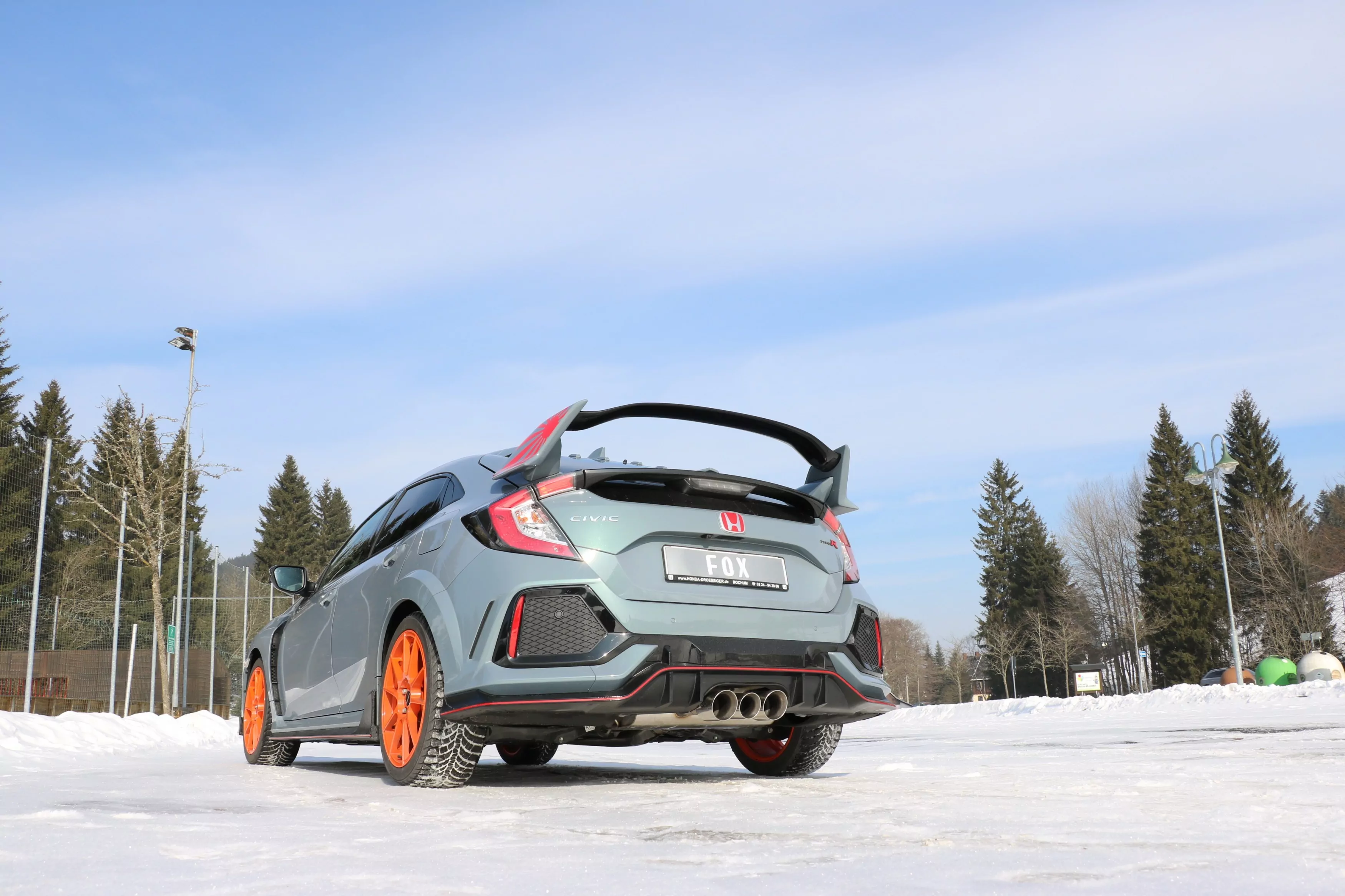 Honda Civic X Type R  Endschalldämpfer quer Ausgang rechts/links  - 100-90-100 Typ 25 mittig