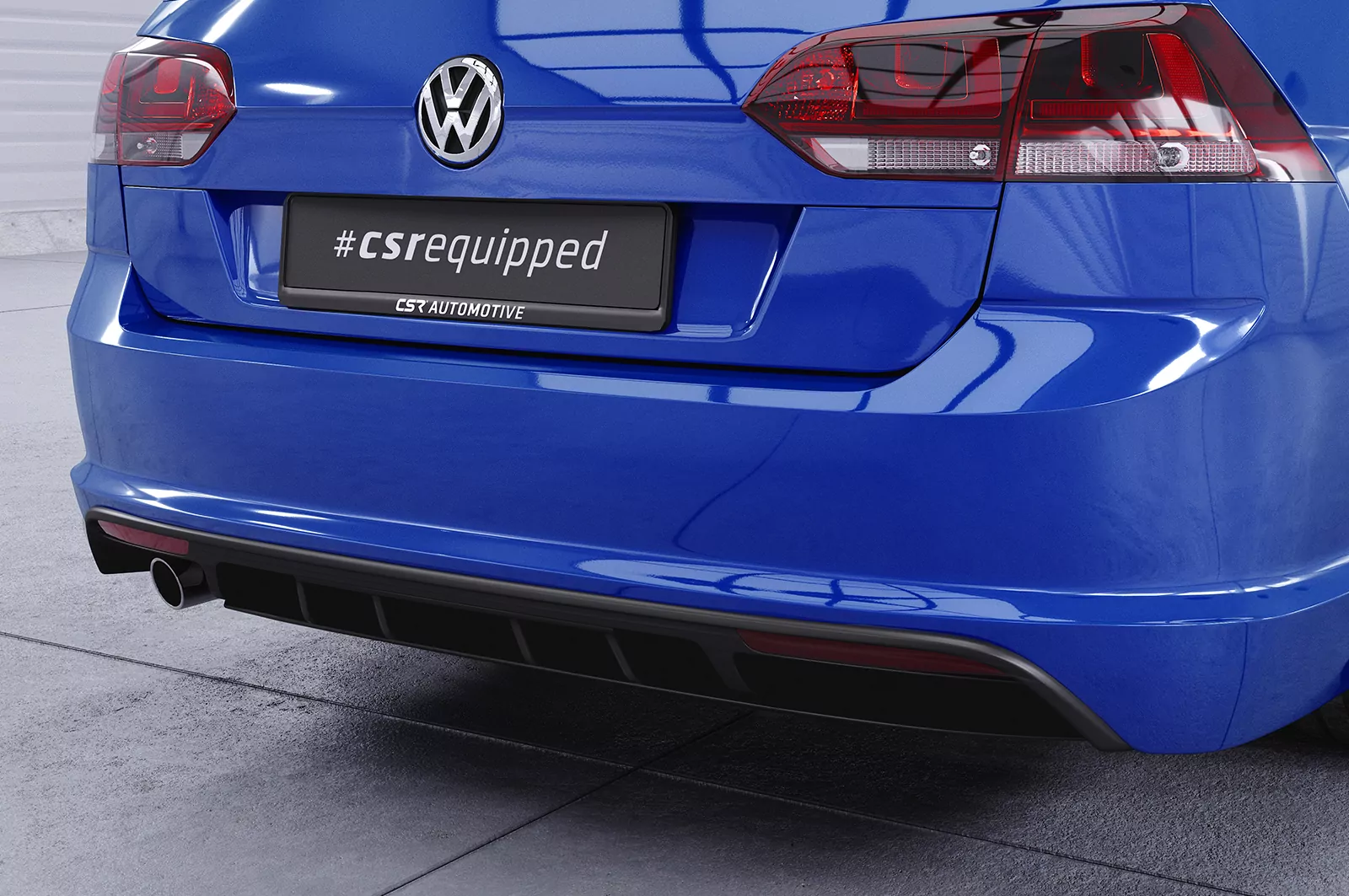 Heckansatz für VW Golf 7 Variant R-Line HA242 Strukturiert (schwarz matt)