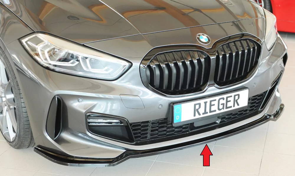 Rieger Spoilerschwert glanz schwarz für BMW 1er F40  (F1H) Schrägheck / 4-tür. 07.19-