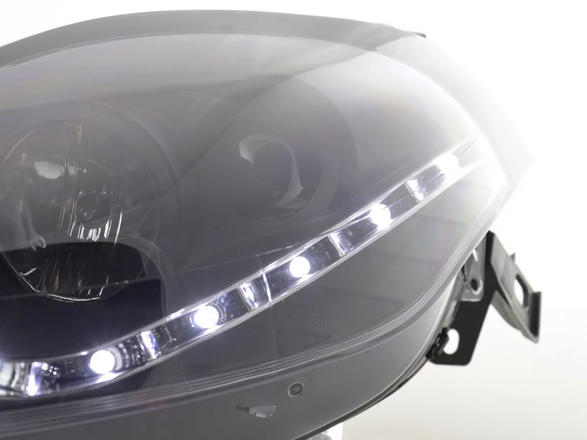 Scheinwerfer Set Daylight LED TFL-Optik Fiat Bravo Typ 198 Bj. 07- schwarz