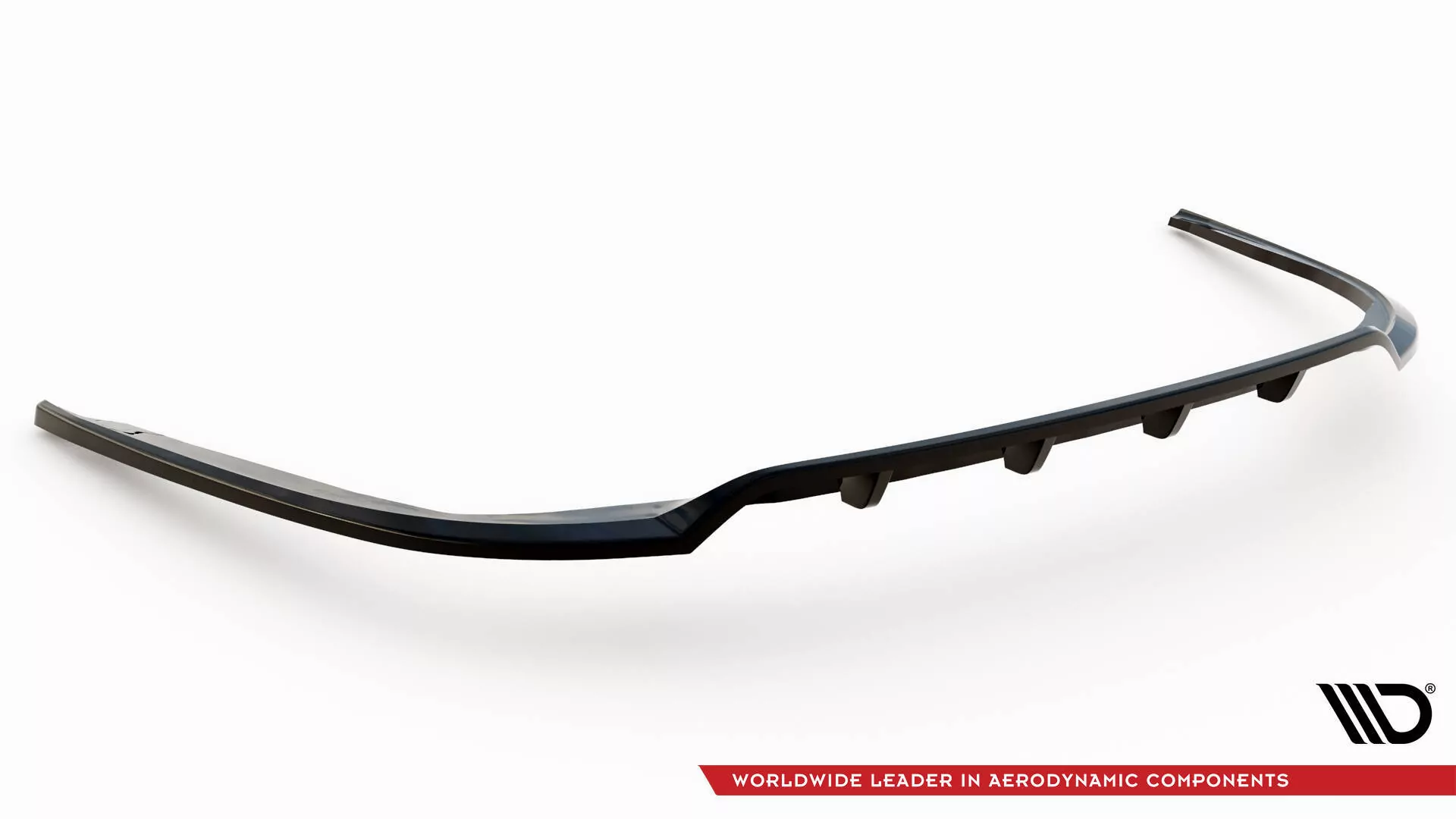 Hinten Splitter (mit Einem Vertikalem Balken) Toyota Avensis Limousine Mk3 Facelift Schwarz Hochglanz