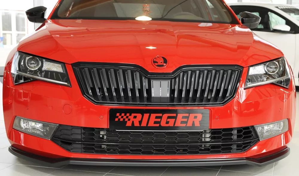 Rieger Spoilerschwert für Skoda Superb III (3T/3V) | Combi 03.15-10.18 (bis Facelift) für orig. Frontschürze