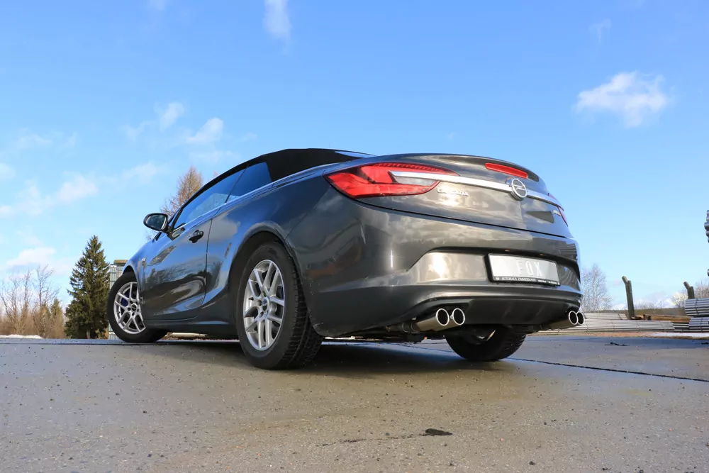 Opel Cascada  Endschalldämpfer quer Ausgang rechts/links - 2x76 Typ 12 rechts/links