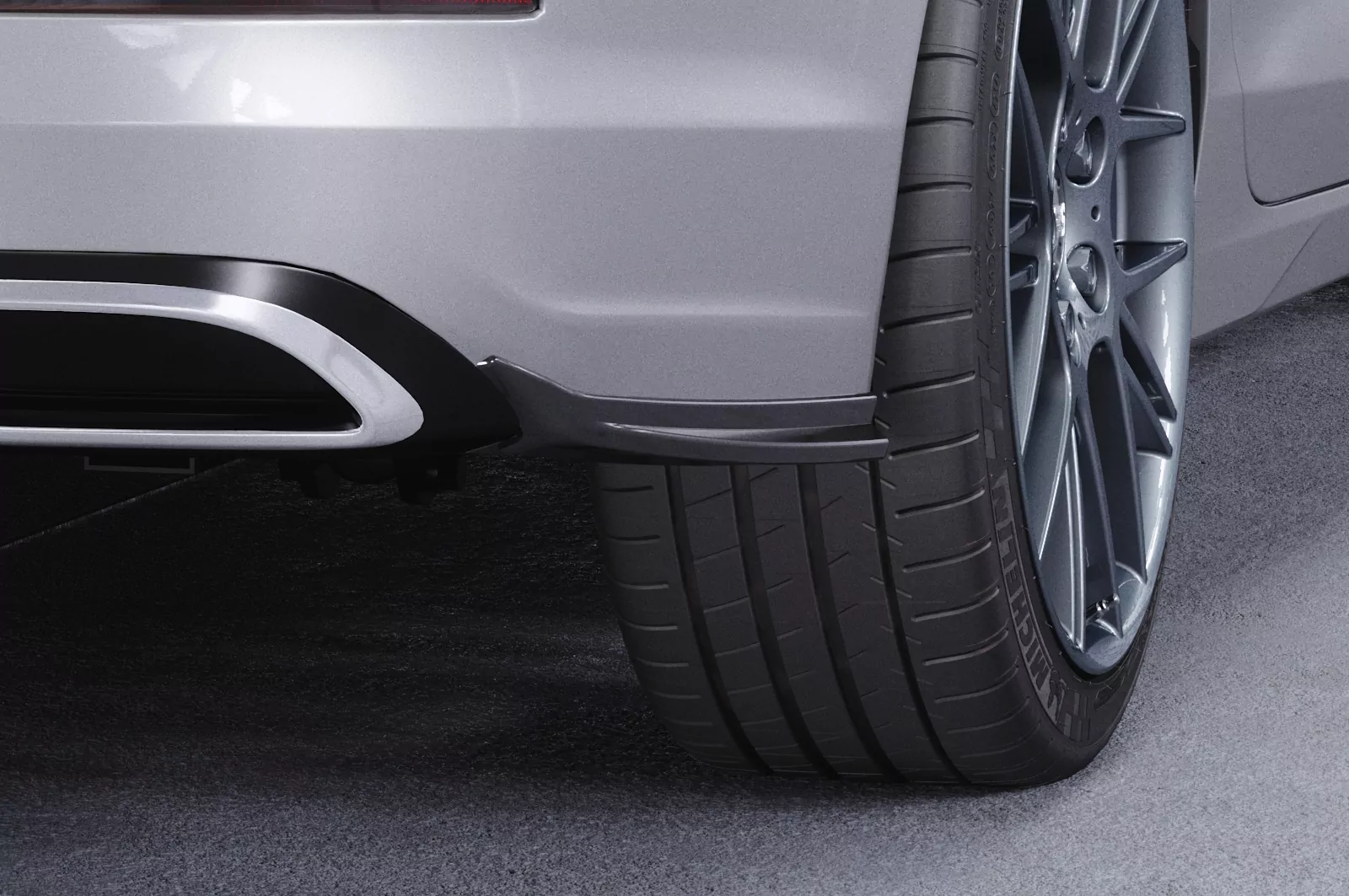 Heckansatz für VW Golf 8 (Typ CD) HA414 Schwarz Strukturiert