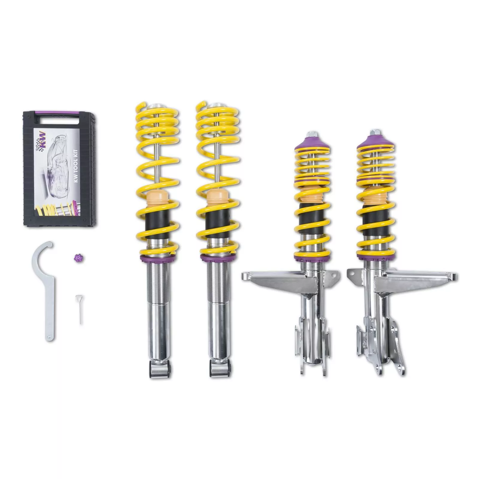 KW Gewindefahrwerk V1 inox AUDI CABRIOLET (89) 8G7, B4 05/1991-08/2000