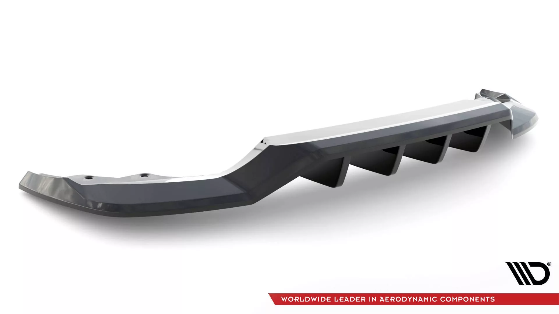 Hinten Splitter (mit Einem Vertikalem Balken) Skoda Karoq Sportline Mk1 Facelift Schwarz Hochglanz