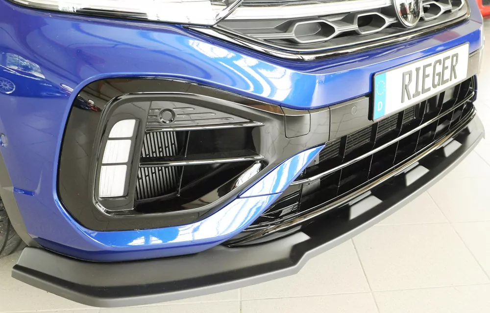 Rieger Spoilerschwert nur für R / R-Line matt schwarz für VW T-Roc R (A1) 5-tür. 01.22- (ab Facelift)