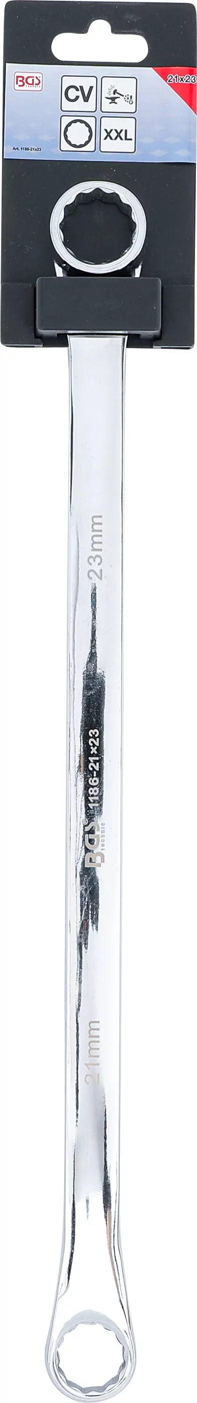 Doppel-Ringschlüssel | extra lang | SW 21 x 23 mm