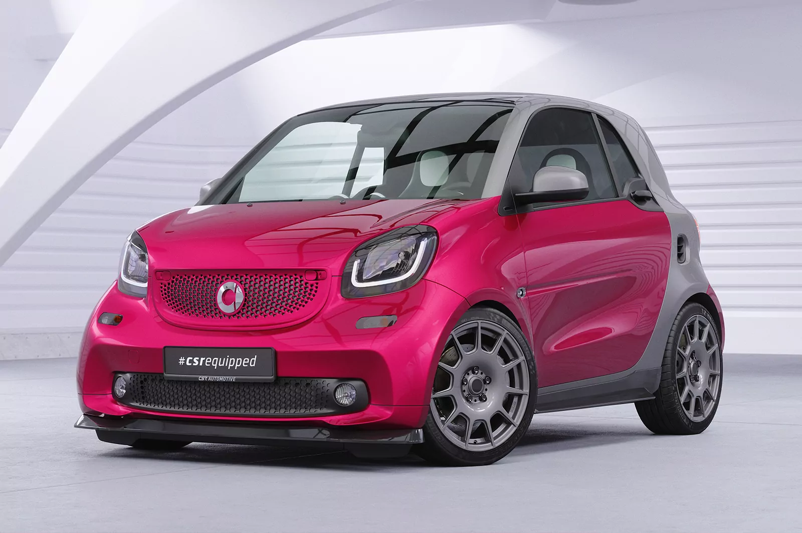 Seitenschweller für Smart Fortwo 453 SS543 Schwarz Strukturiert