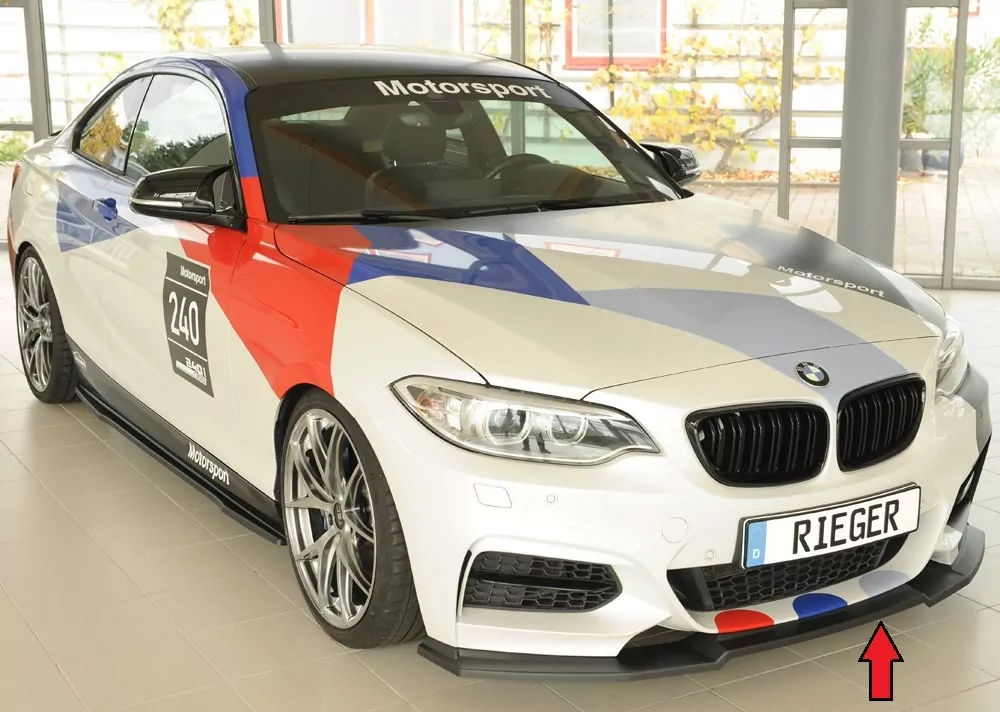 Rieger Spoilerschwert matt schwarz für BMW 2er F23  (1C) Cabrio 07.17- (ab Facelift) LCI