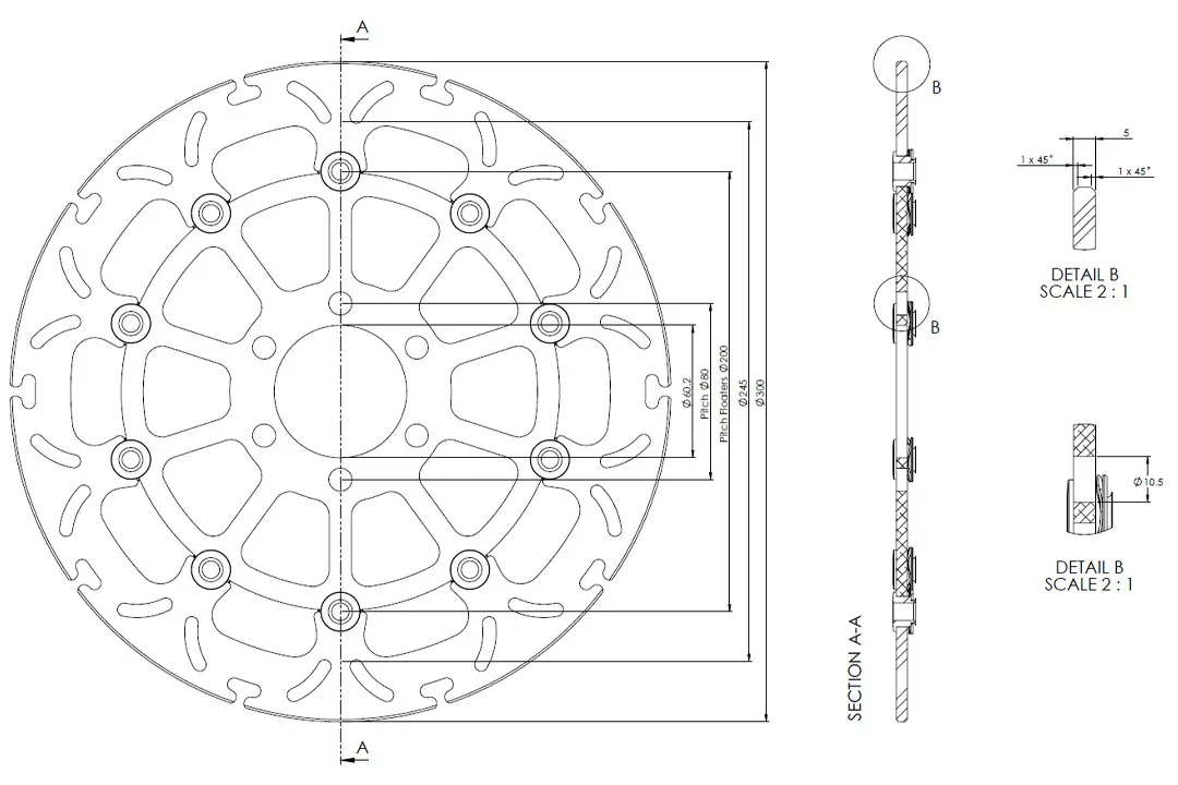 alpha Technik Bremsscheibe Omega-Design ABD33 vorne für KTM Duke RC