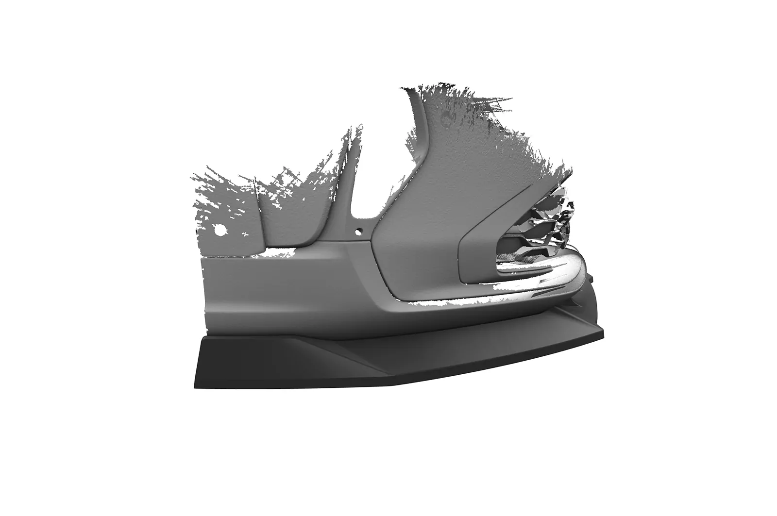 Cup-Spoilerlippe mit ABE für VW Taigo (Typ CS) CSL703 Schwarz Strukturiert