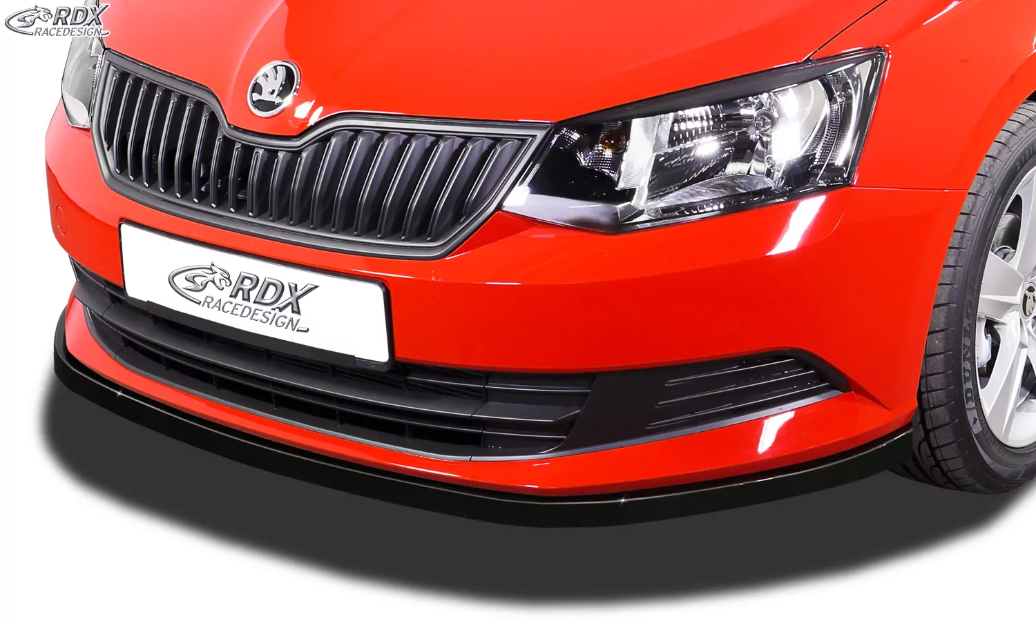 RDX Frontspoiler für SKODA Fabia 3 (5J/NJ) 2014-2019 Frontlippe Front Ansatz Vorne Spoilerlippe Schwert