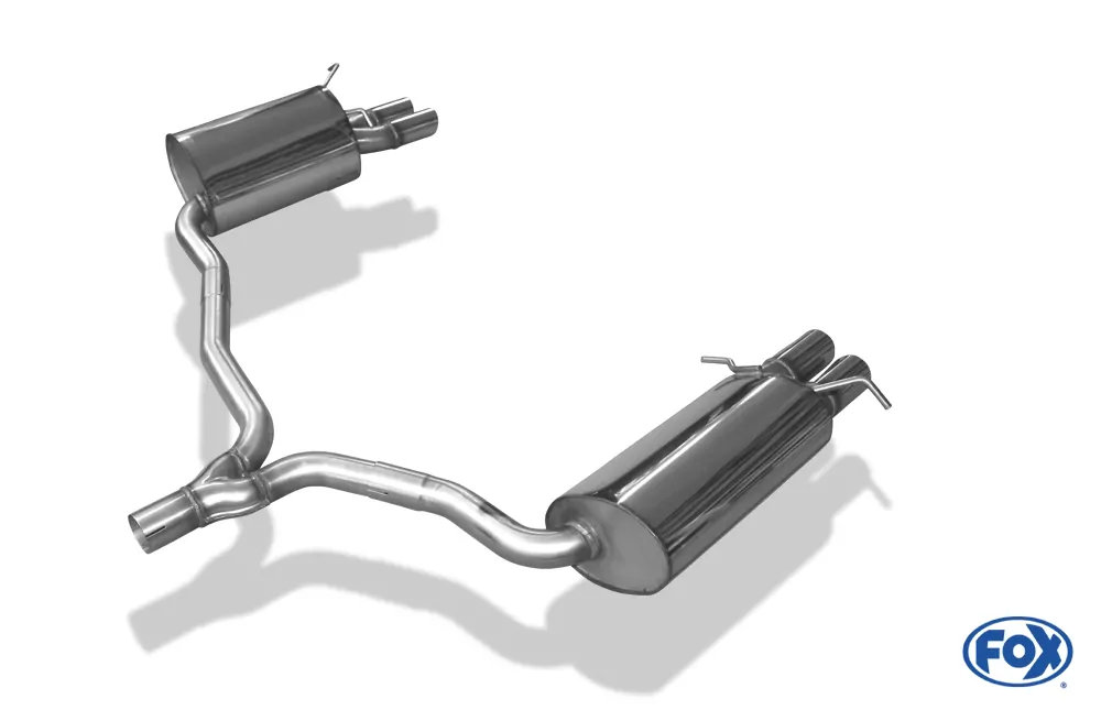 Mercedes C-Klasse 4-Zylinder Coupe C204  Endschalldämpfer rechts/links inkl. Y-Verbindungsrohr - 2x70 Typ 16 rechts/links