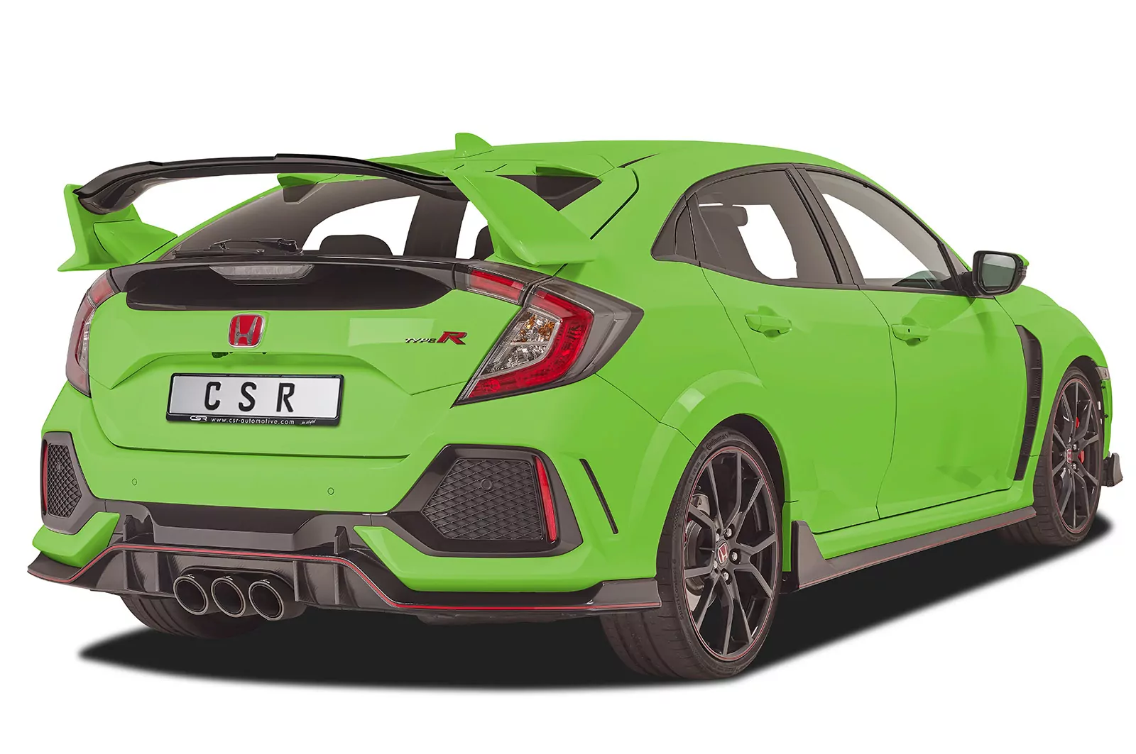 Heckflügel mit ABE für Honda Civic Type R FK8 Lackierfreundlich (schwarz matt)