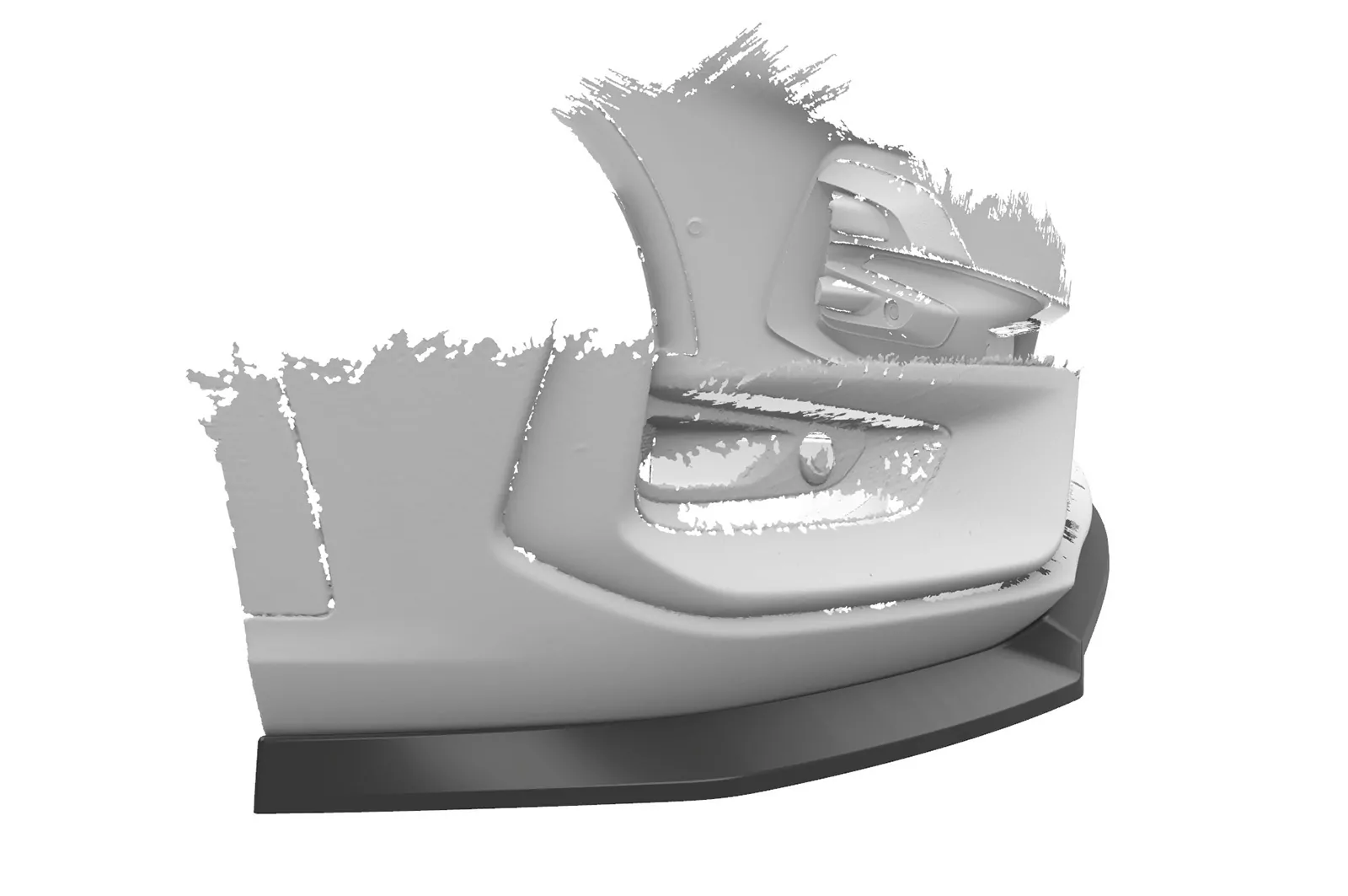 Cup-Spoilerlippe mit ABE für Ford Kuga 3 ST-Line / ST-Line X CSL596 Schwarz Strukturiert