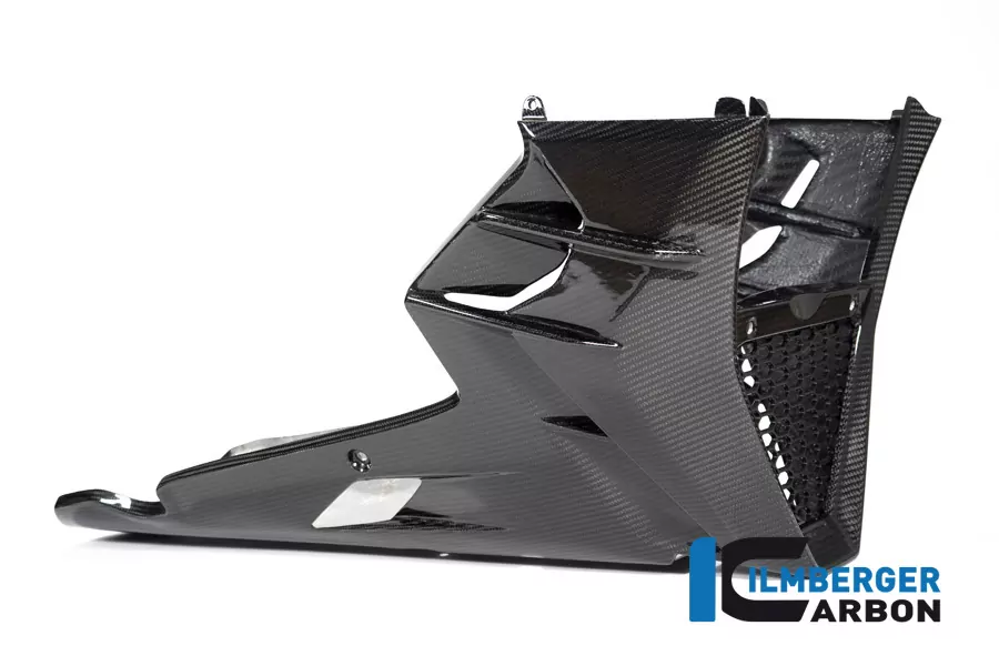 Ilmberger Carbon Motorspoiler komplett lange Version glanz für Aprilia Tuono V4 2021-